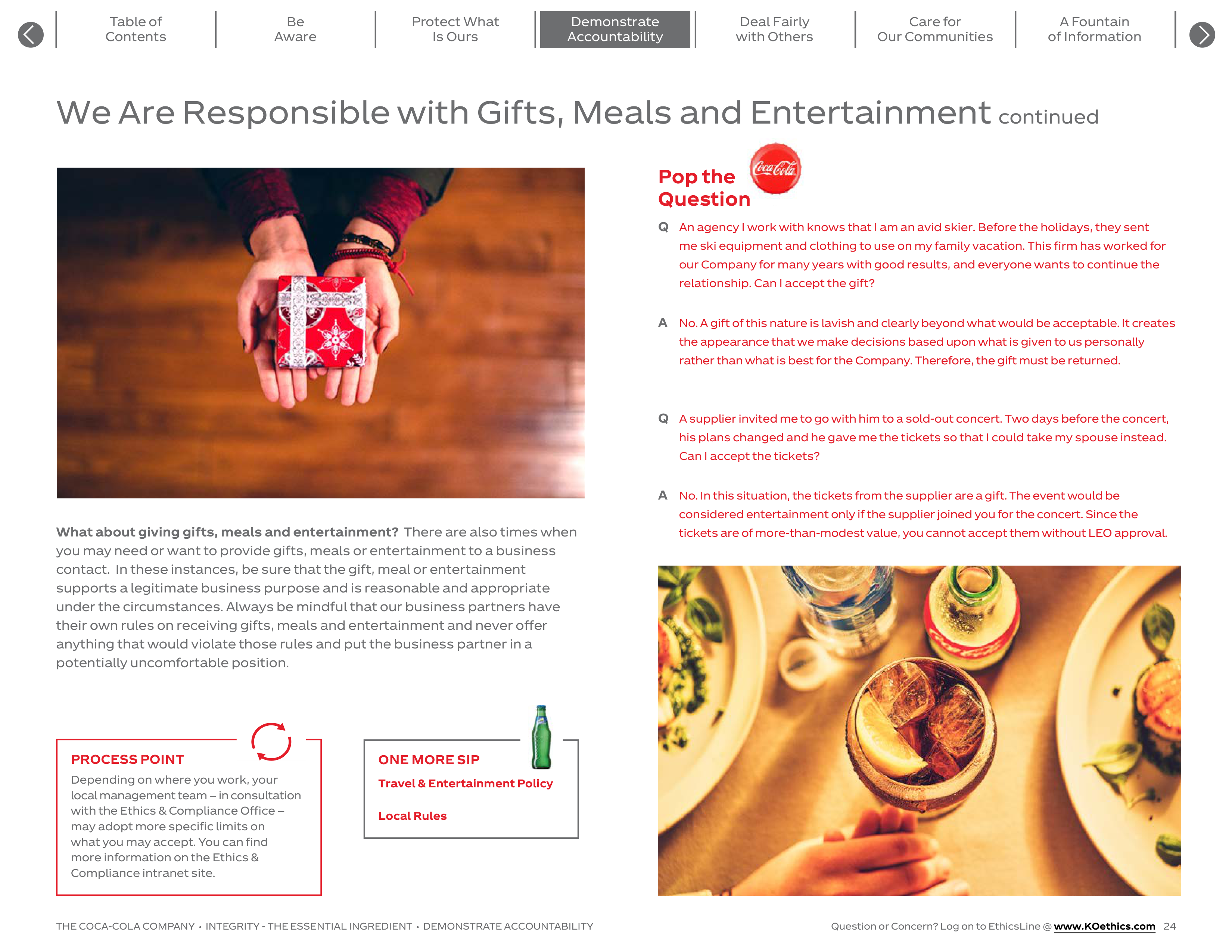 The Coca-Cola Company Code of Business Conduct Handbook — page 24