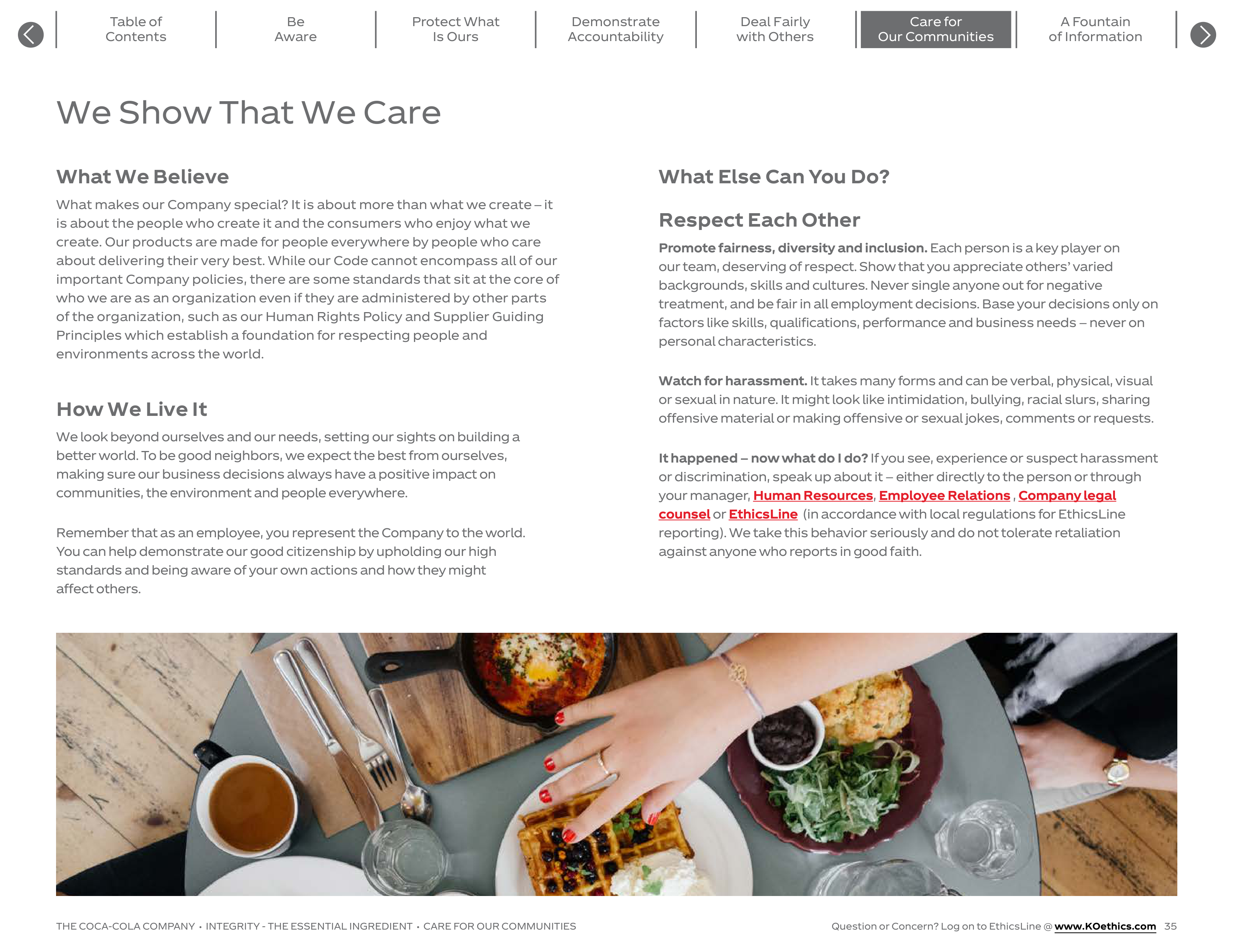 The Coca-Cola Company Code of Business Conduct Handbook — page 35