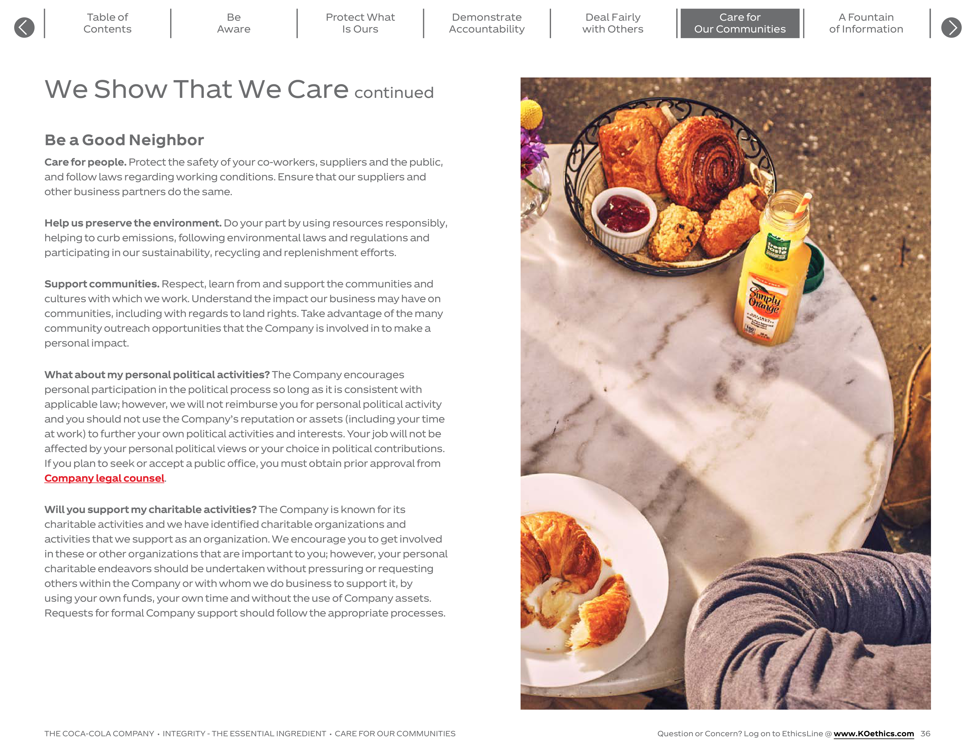 The Coca-Cola Company Code of Business Conduct Handbook — page 36