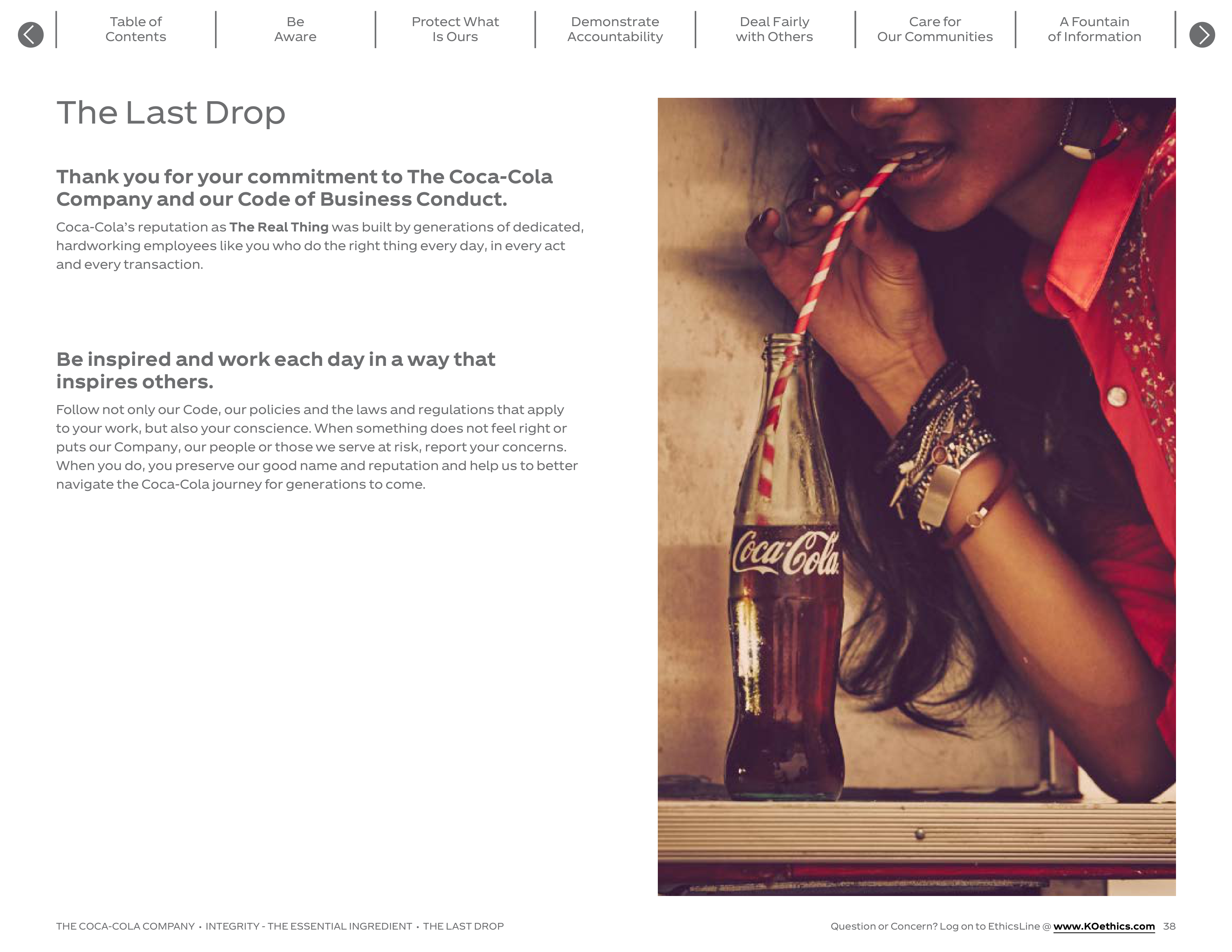 The Coca-Cola Company Code of Business Conduct Handbook — page 38