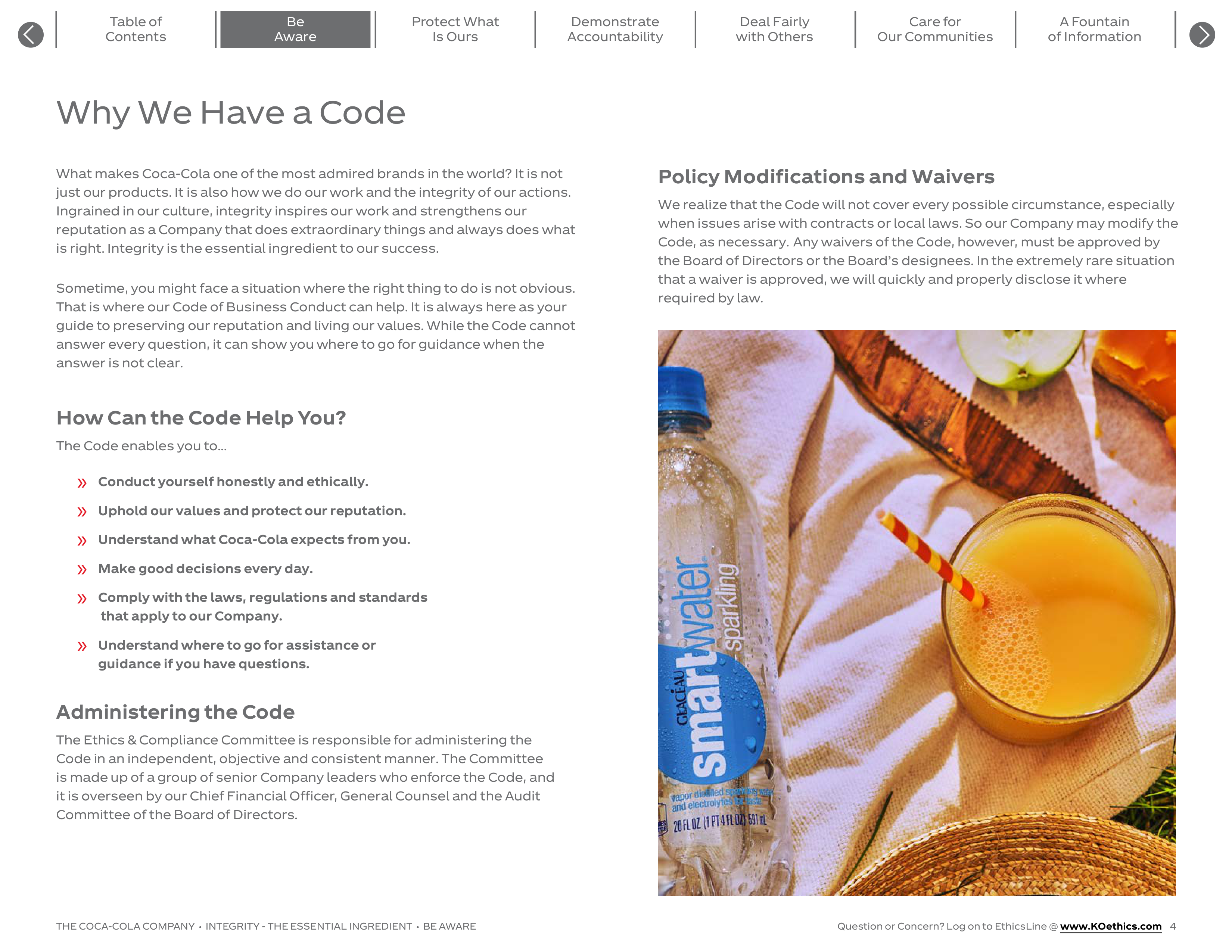 The Coca-Cola Company Code of Business Conduct Handbook — page 4