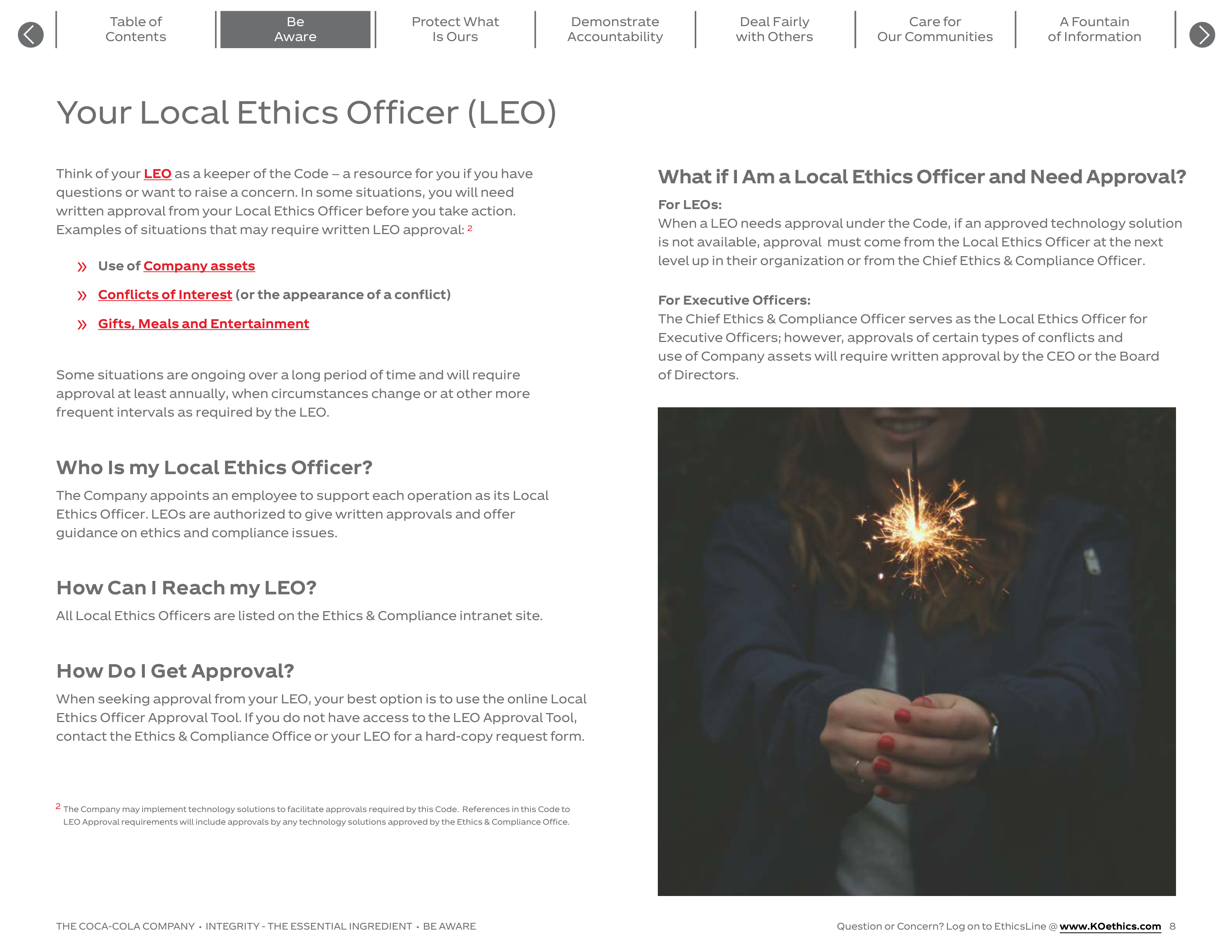 The Coca-Cola Company Code of Business Conduct Handbook — page 8