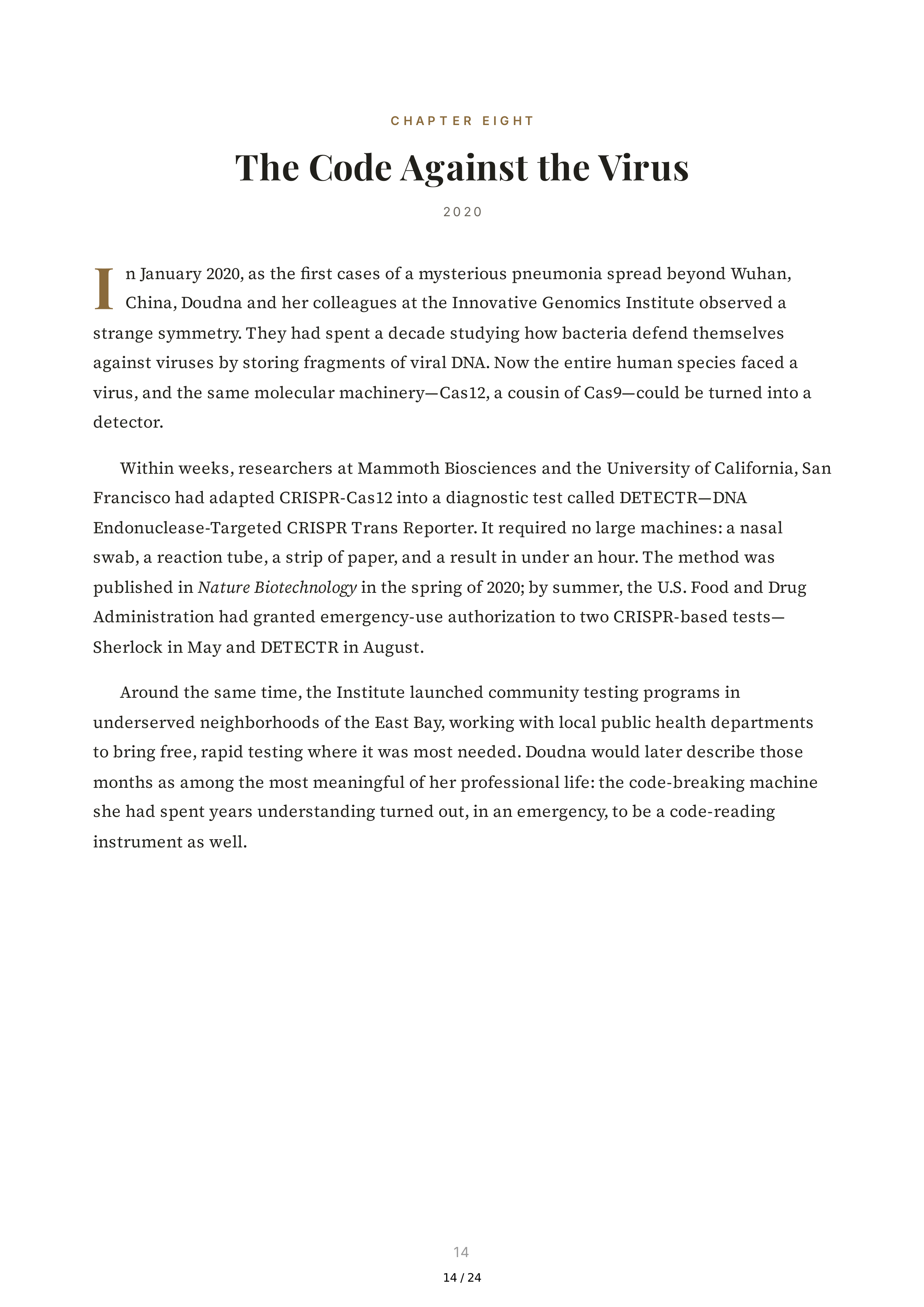 The Code Breaker Biography by Walter Isaacson — page 14