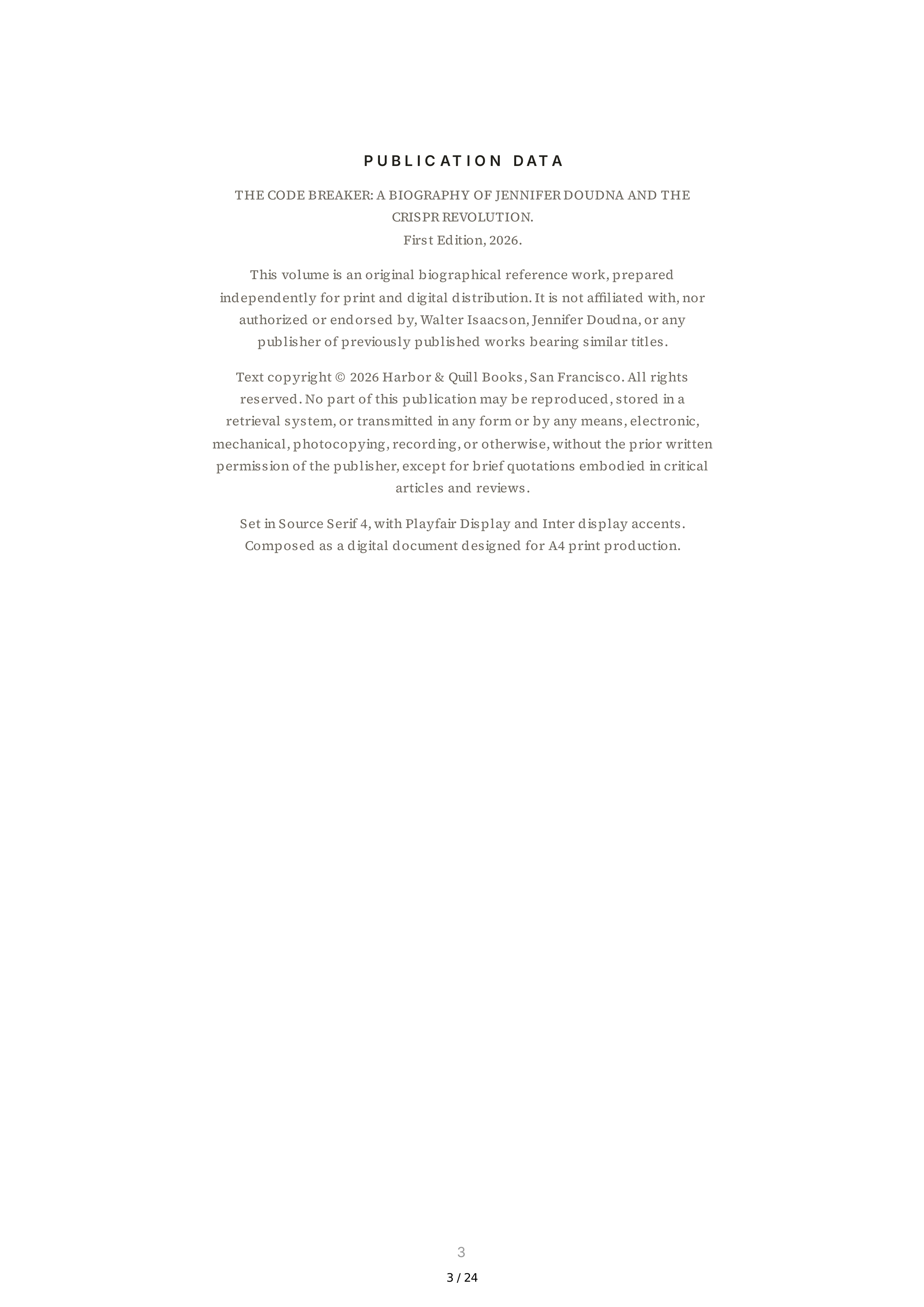 The Code Breaker Biography by Walter Isaacson — page 3