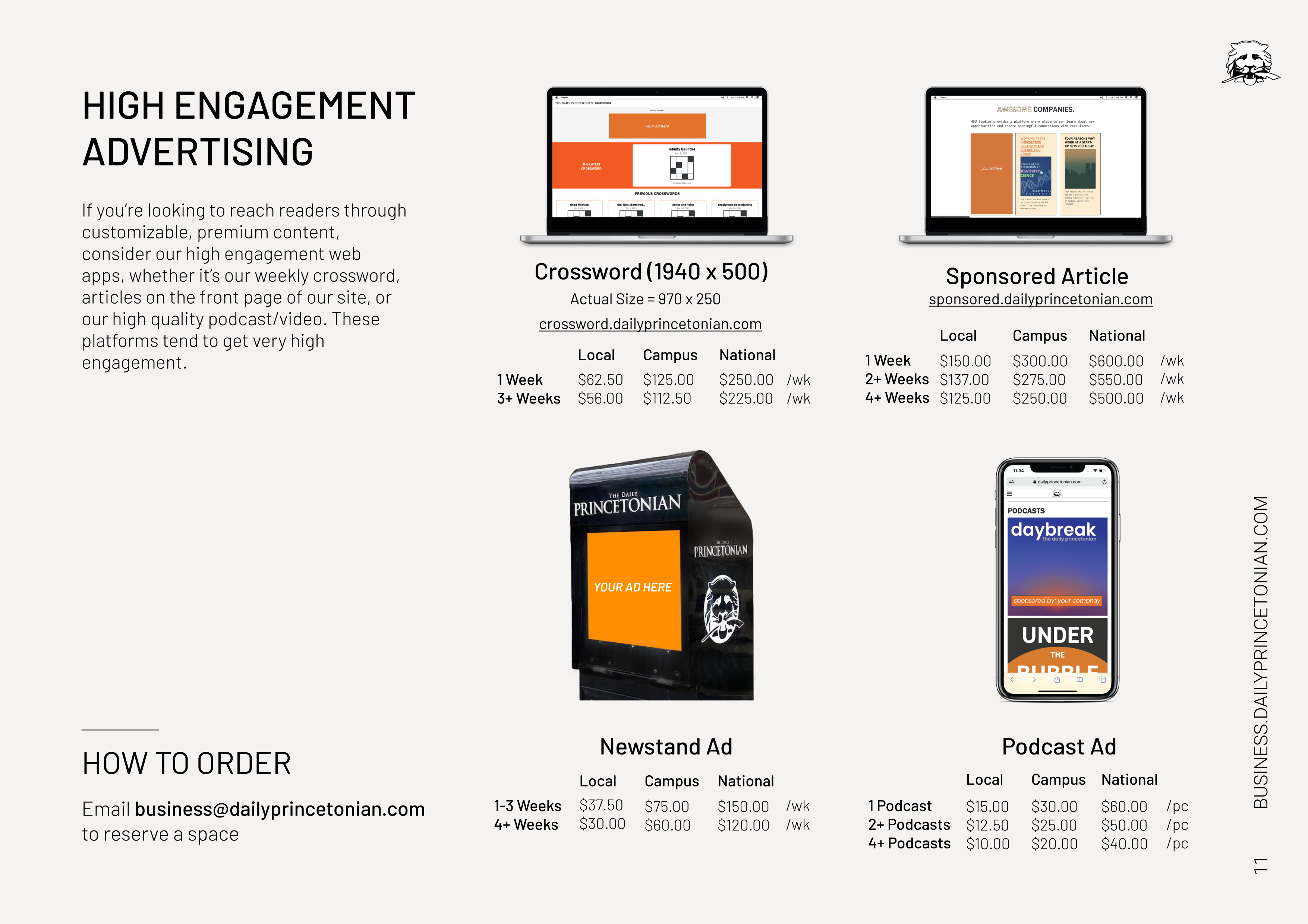 The Daily Princetonian Advertising Media Kit — page 11