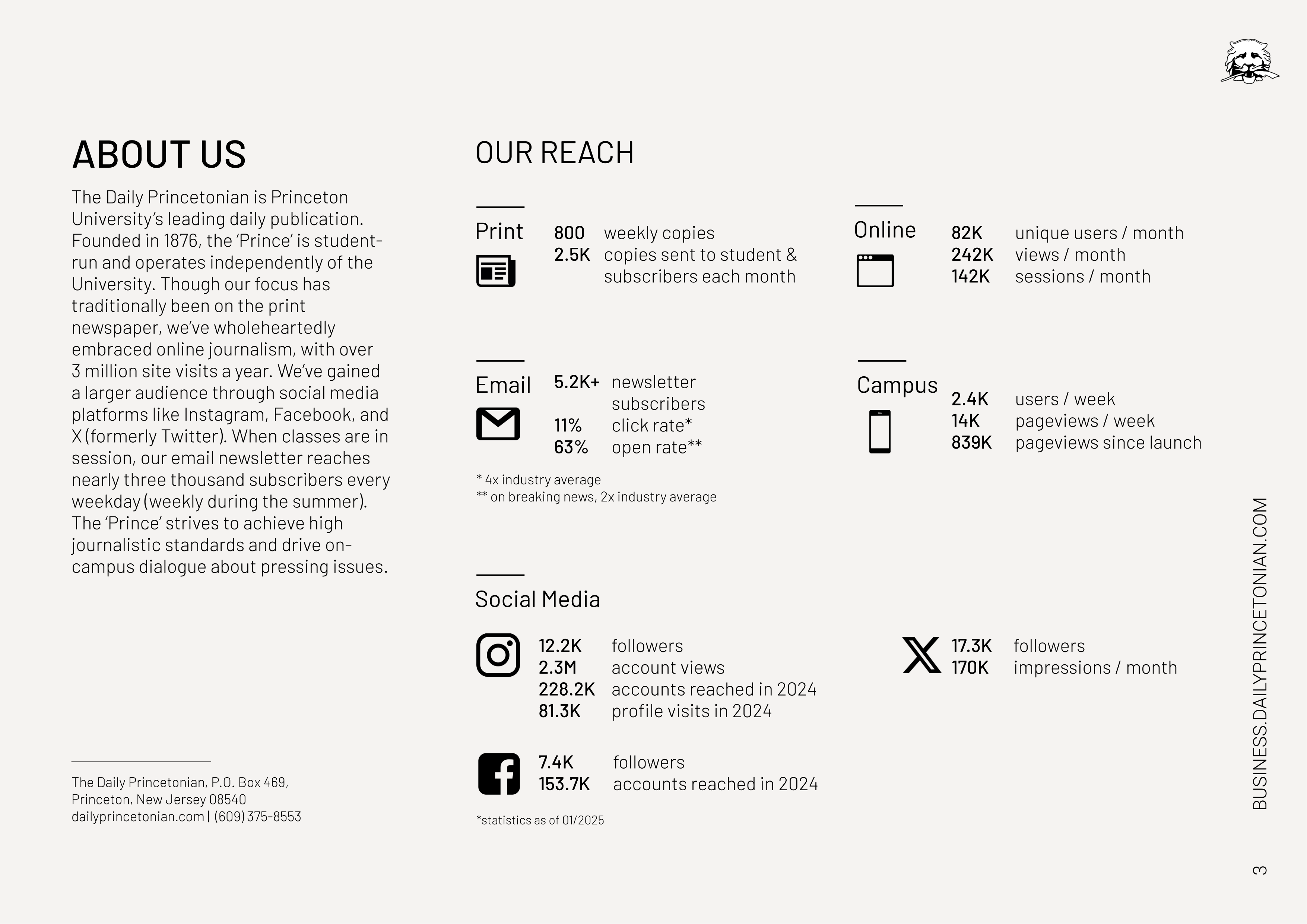 The Daily Princetonian Advertising Media Kit — page 3