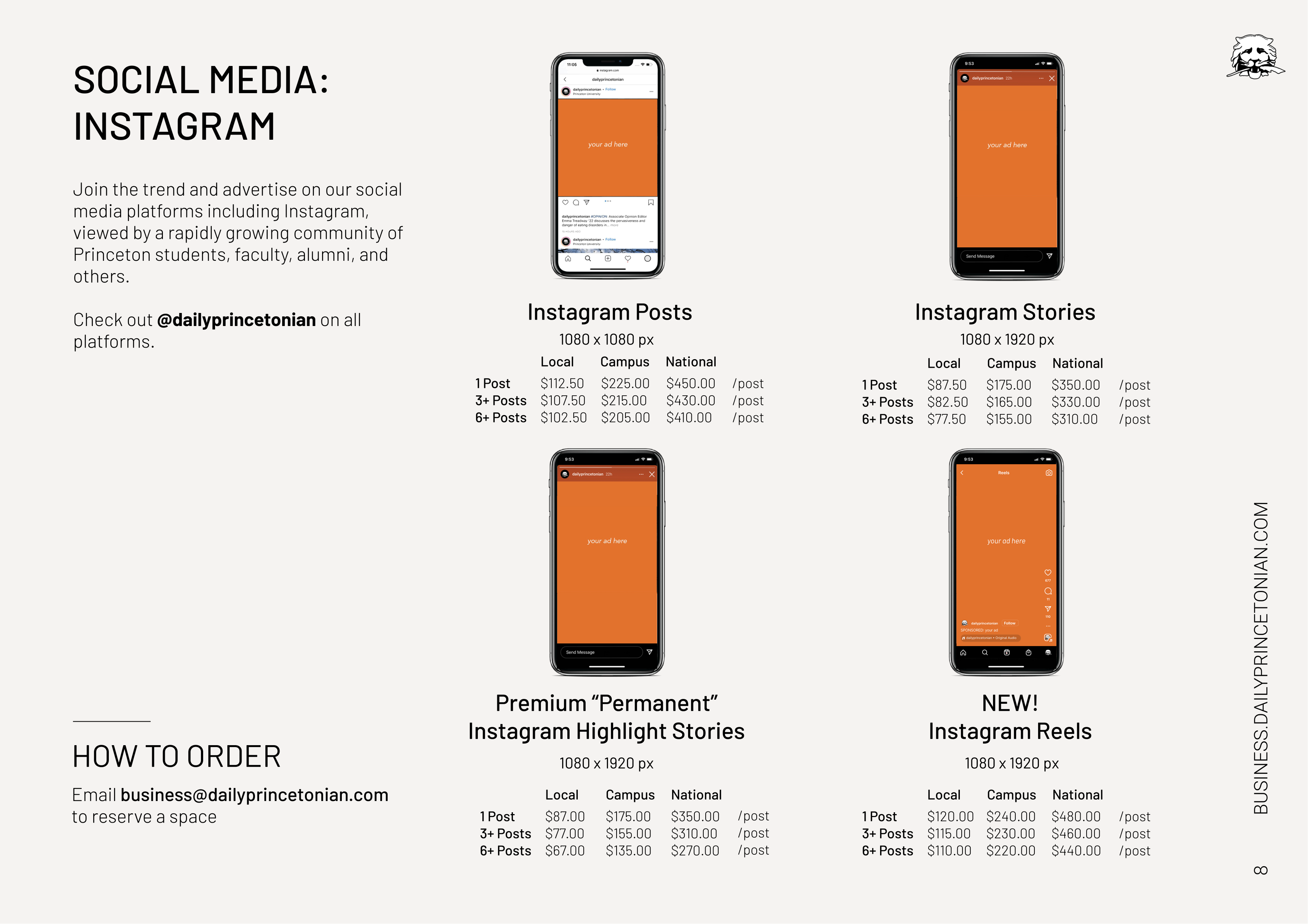 The Daily Princetonian Advertising Media Kit — page 8