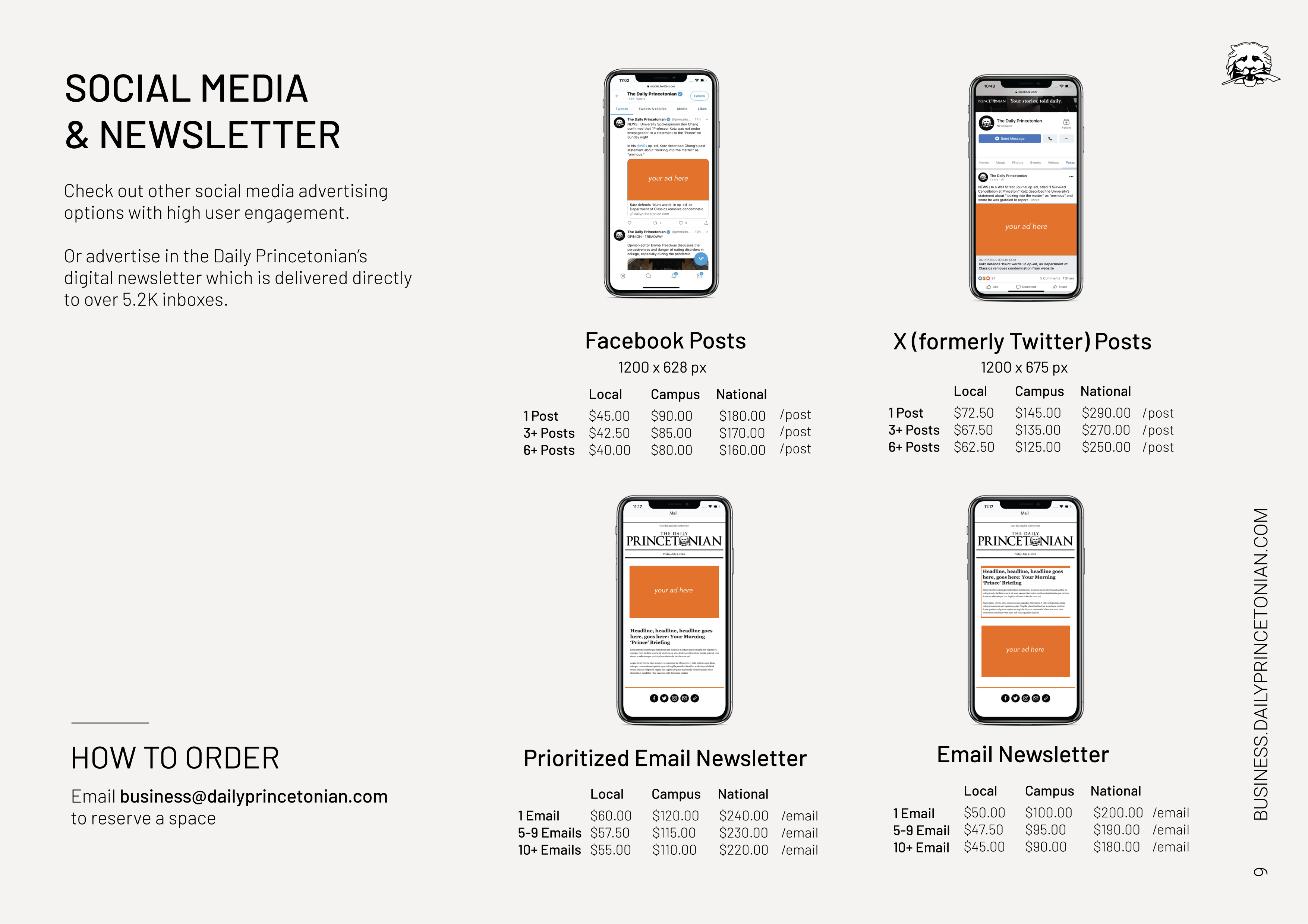 The Daily Princetonian Advertising Media Kit — page 9