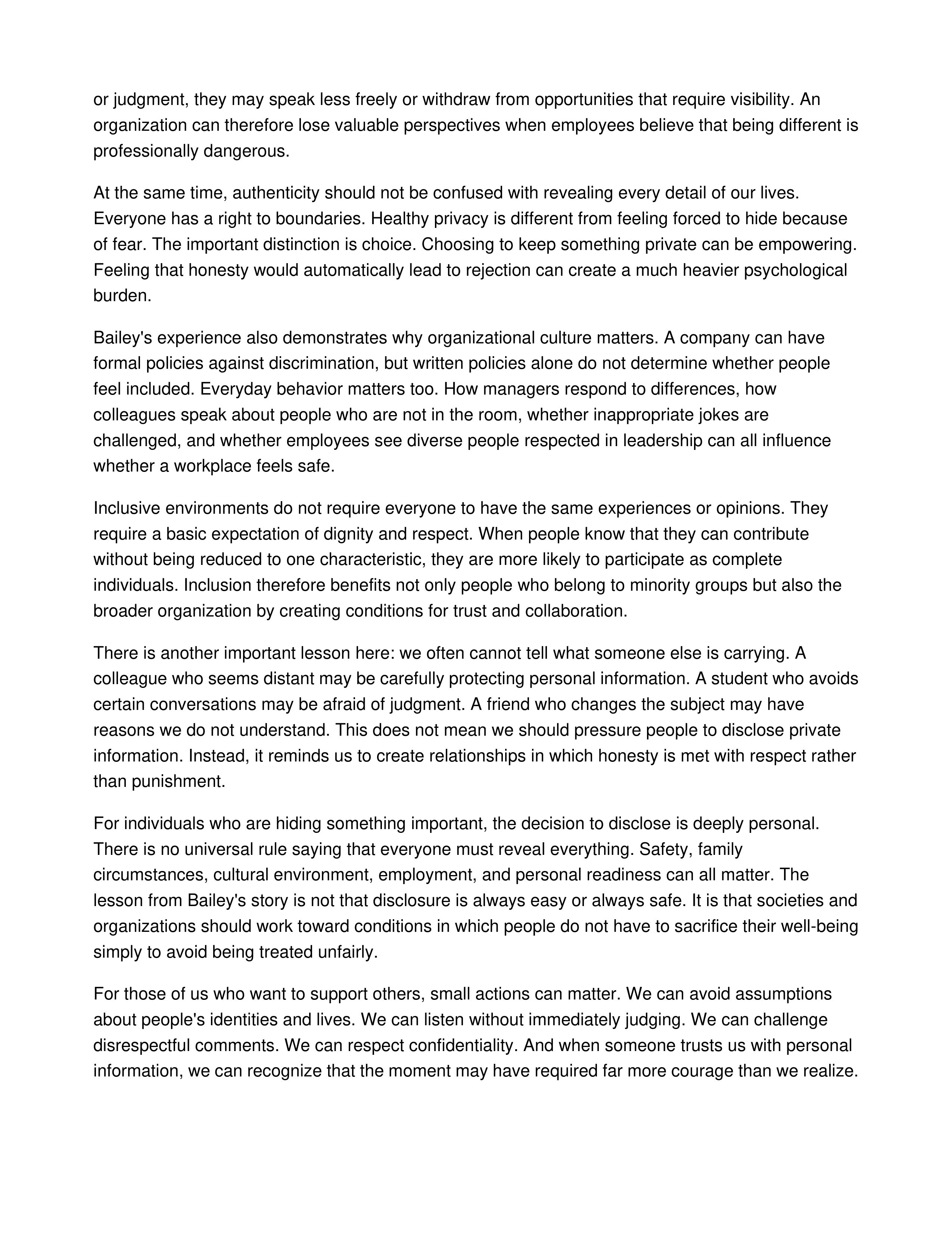 The Danger of Hiding Who You Are Informative Speech — page 2