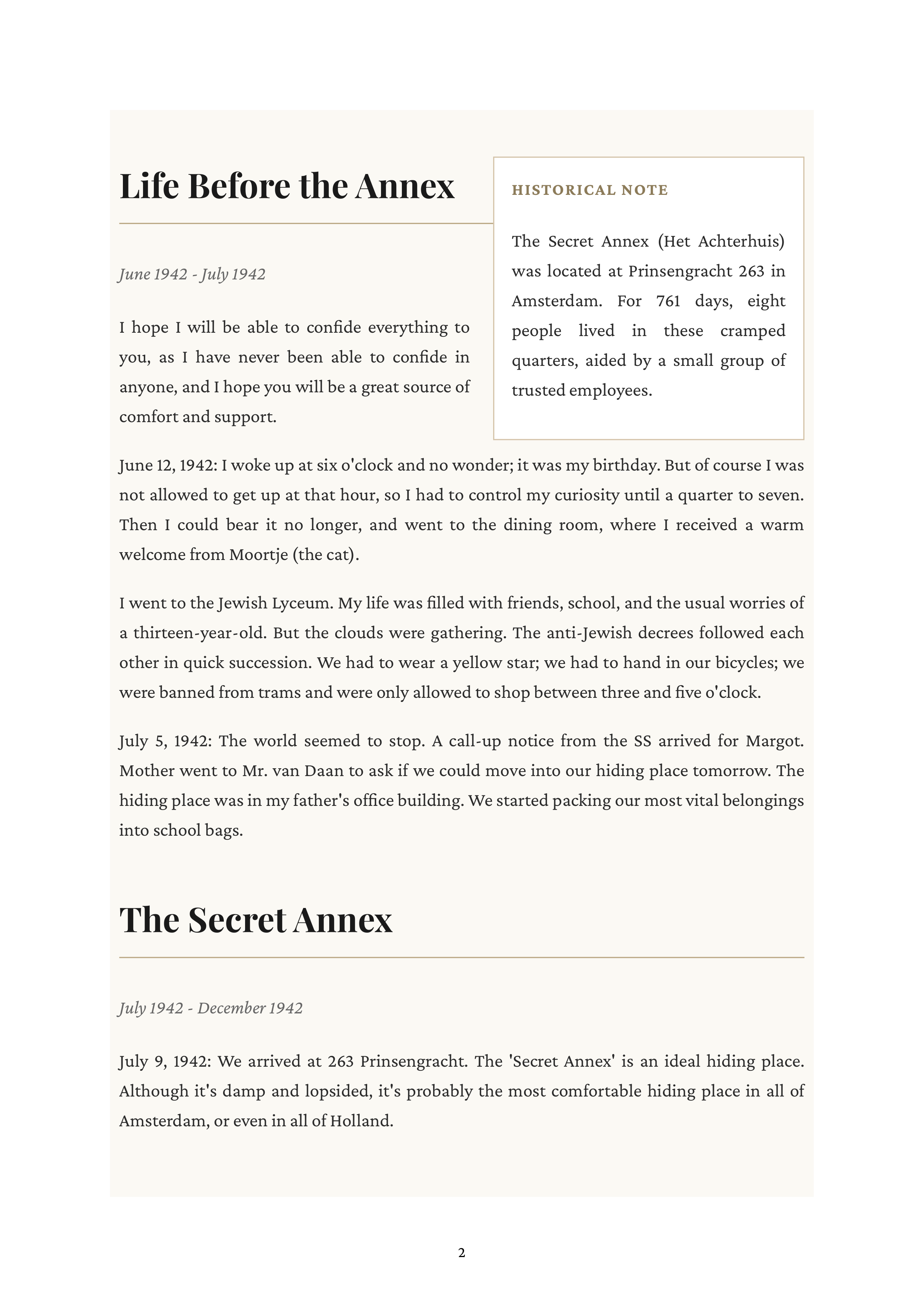 The Diary of a Young Girl by Anne Frank Holocaust Diarist Autobiography — page 2