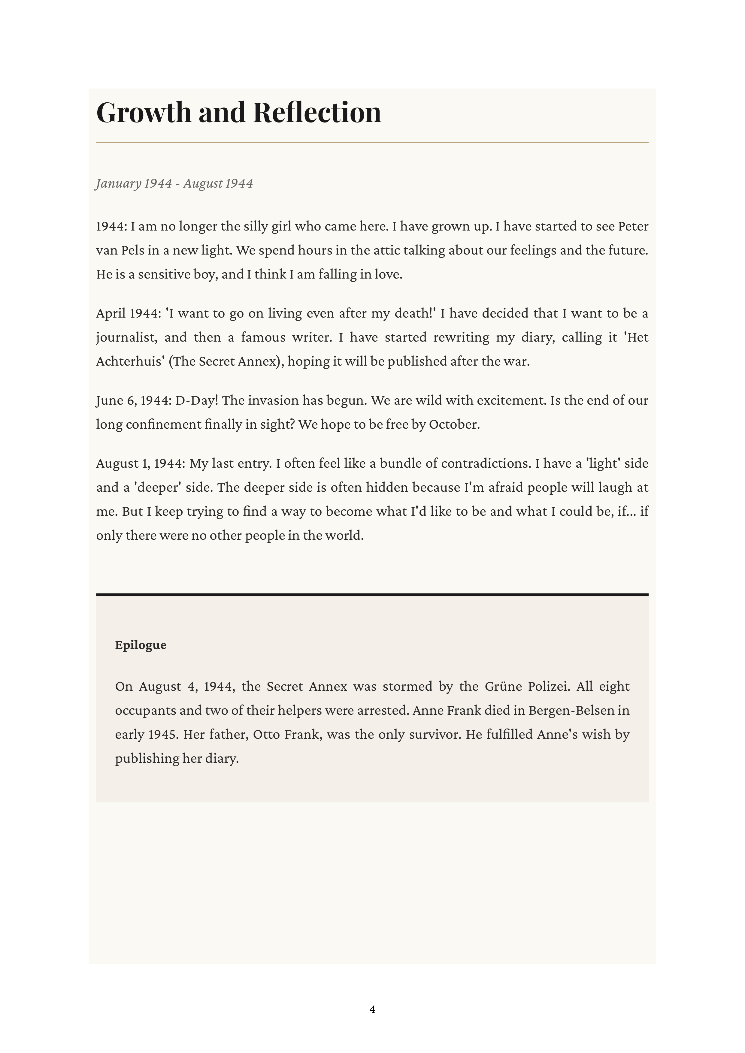 The Diary of a Young Girl by Anne Frank Holocaust Diarist Autobiography — page 4