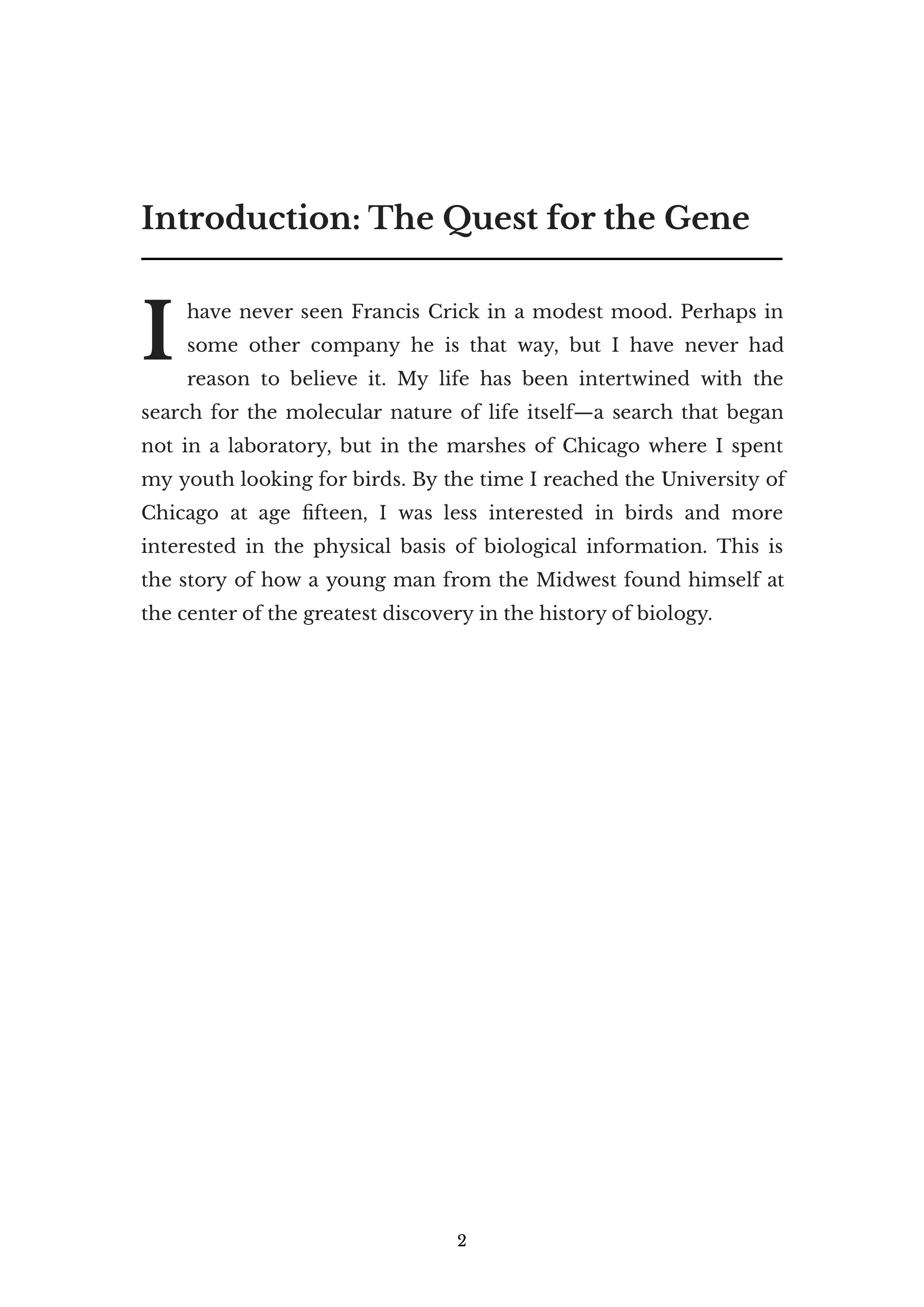 The Double Helix by James D Watson Molecular Biologist Autobiography — page 2