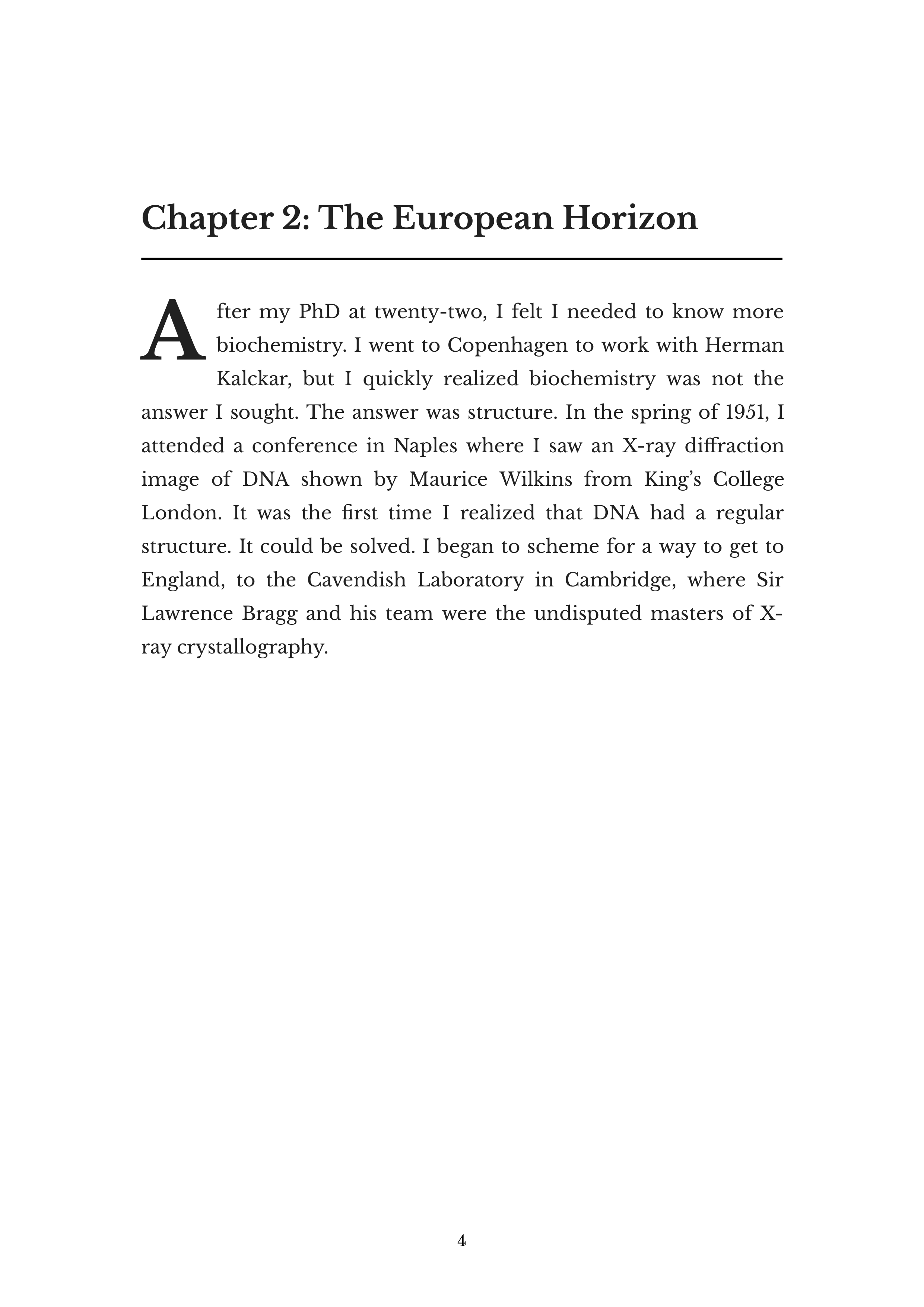 The Double Helix by James D Watson Molecular Biologist Autobiography — page 4