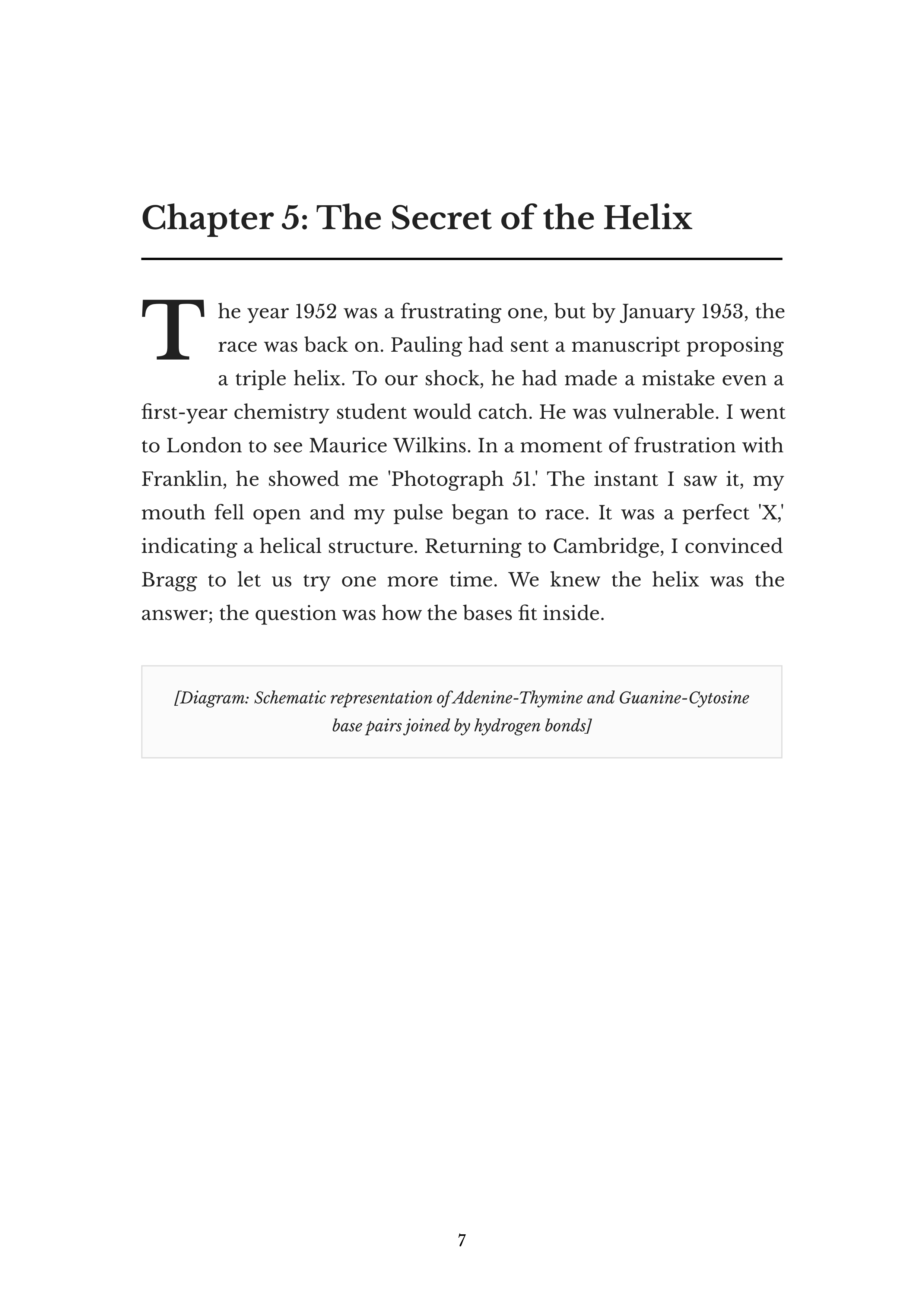 The Double Helix by James D Watson Molecular Biologist Autobiography — page 7
