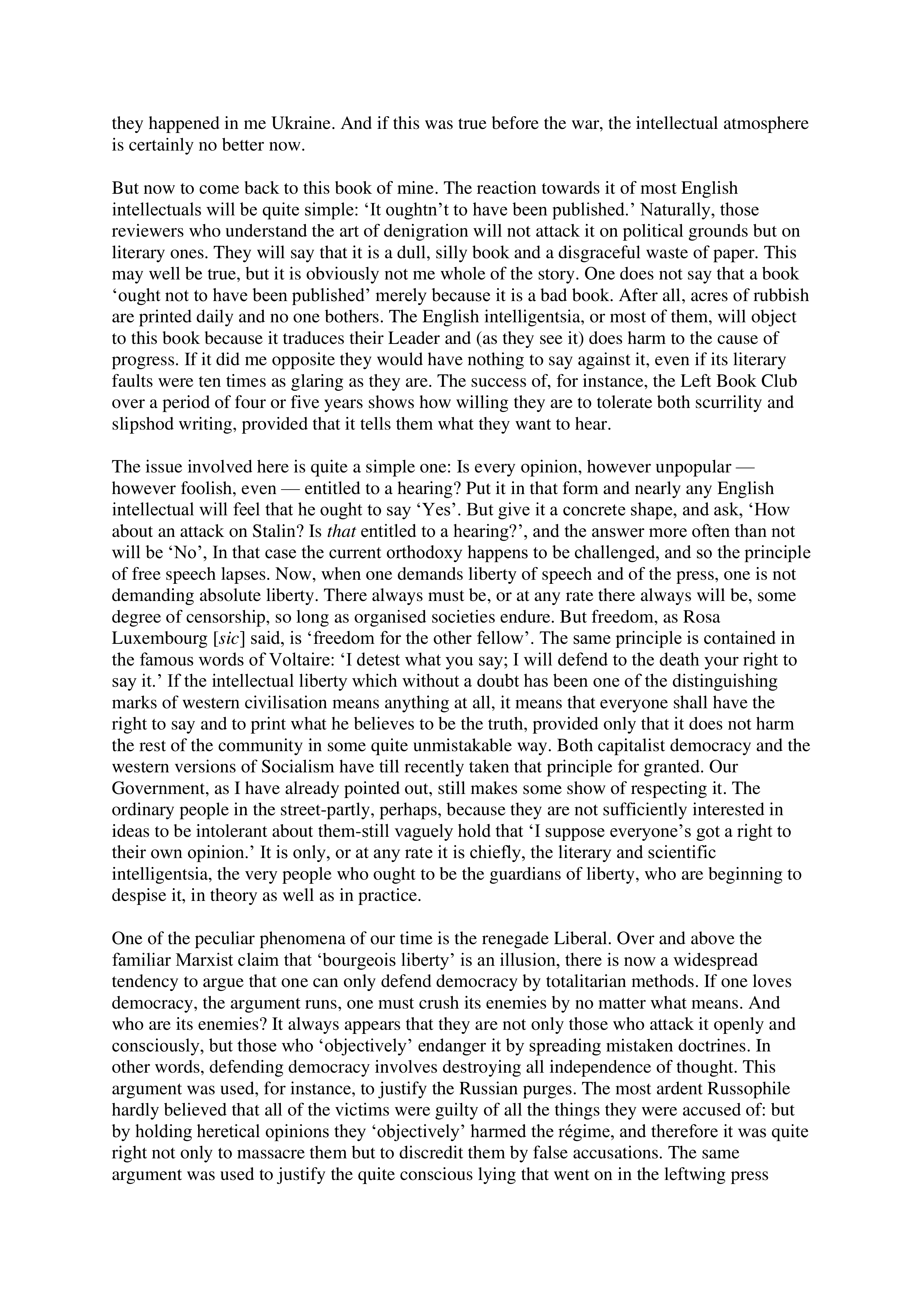 The Freedom of the Press Essay — page 4