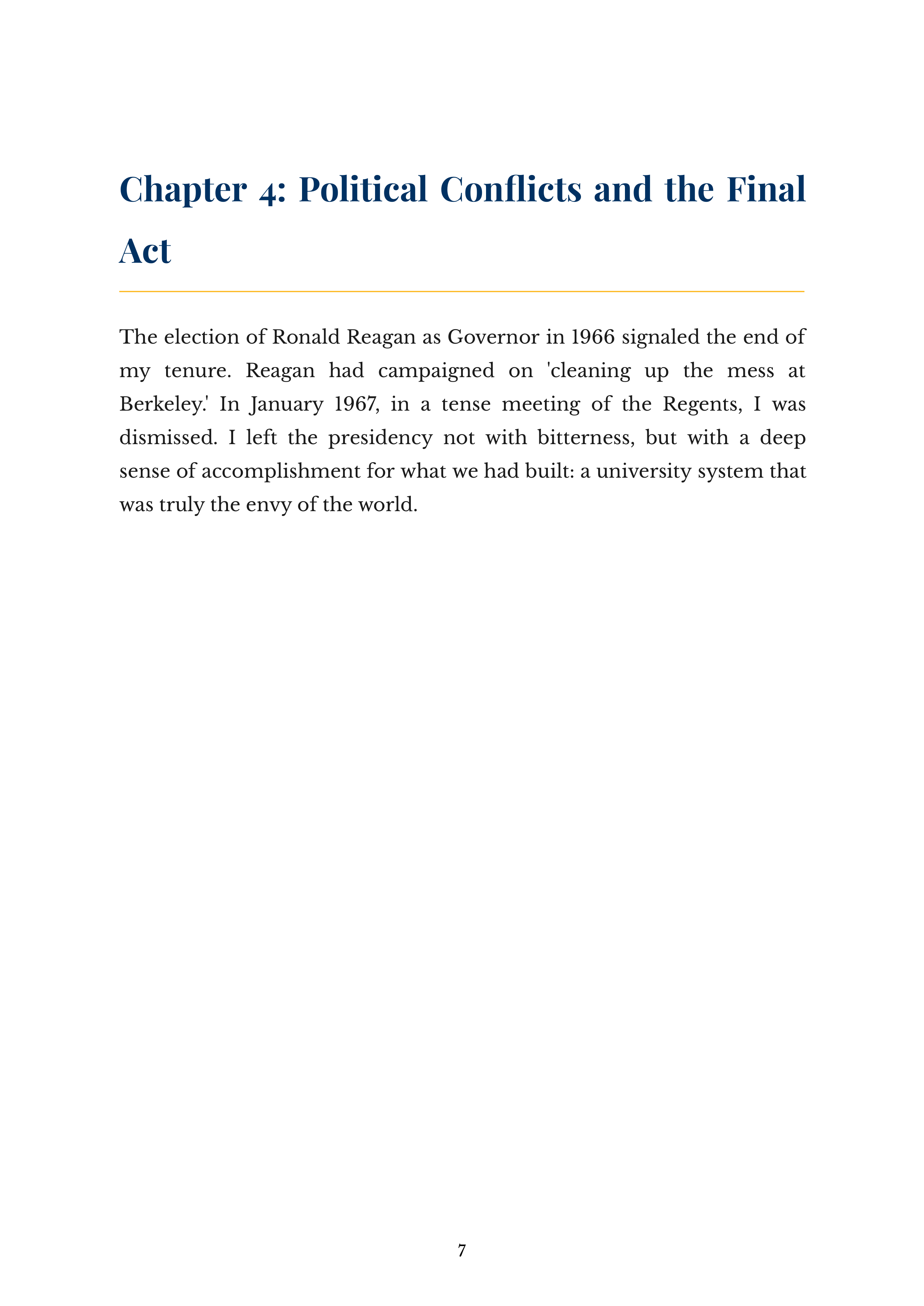 The Gold and the Blue by Clark Kerr University of California President Autobiography — page 7