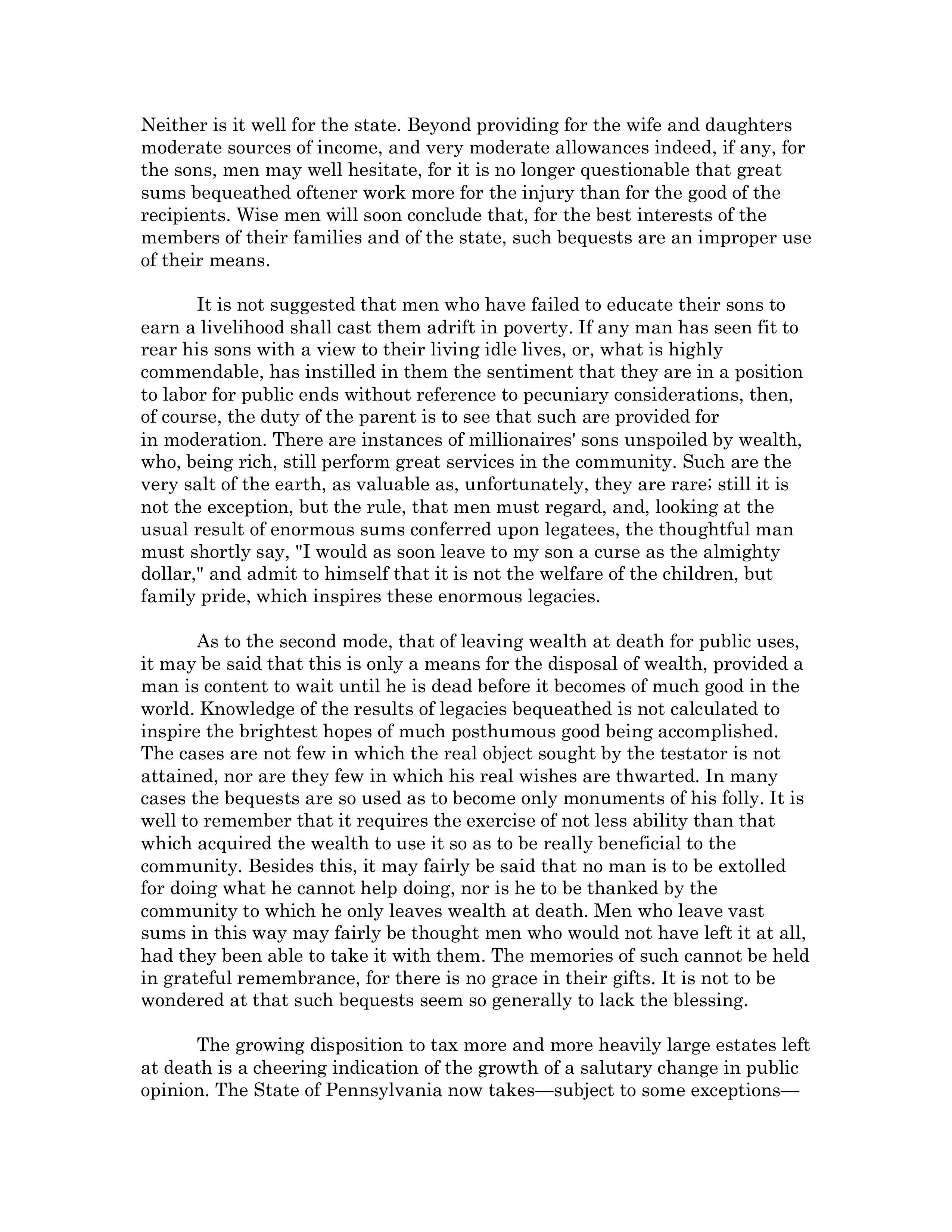 The Gospel of Wealth Essay — page 5