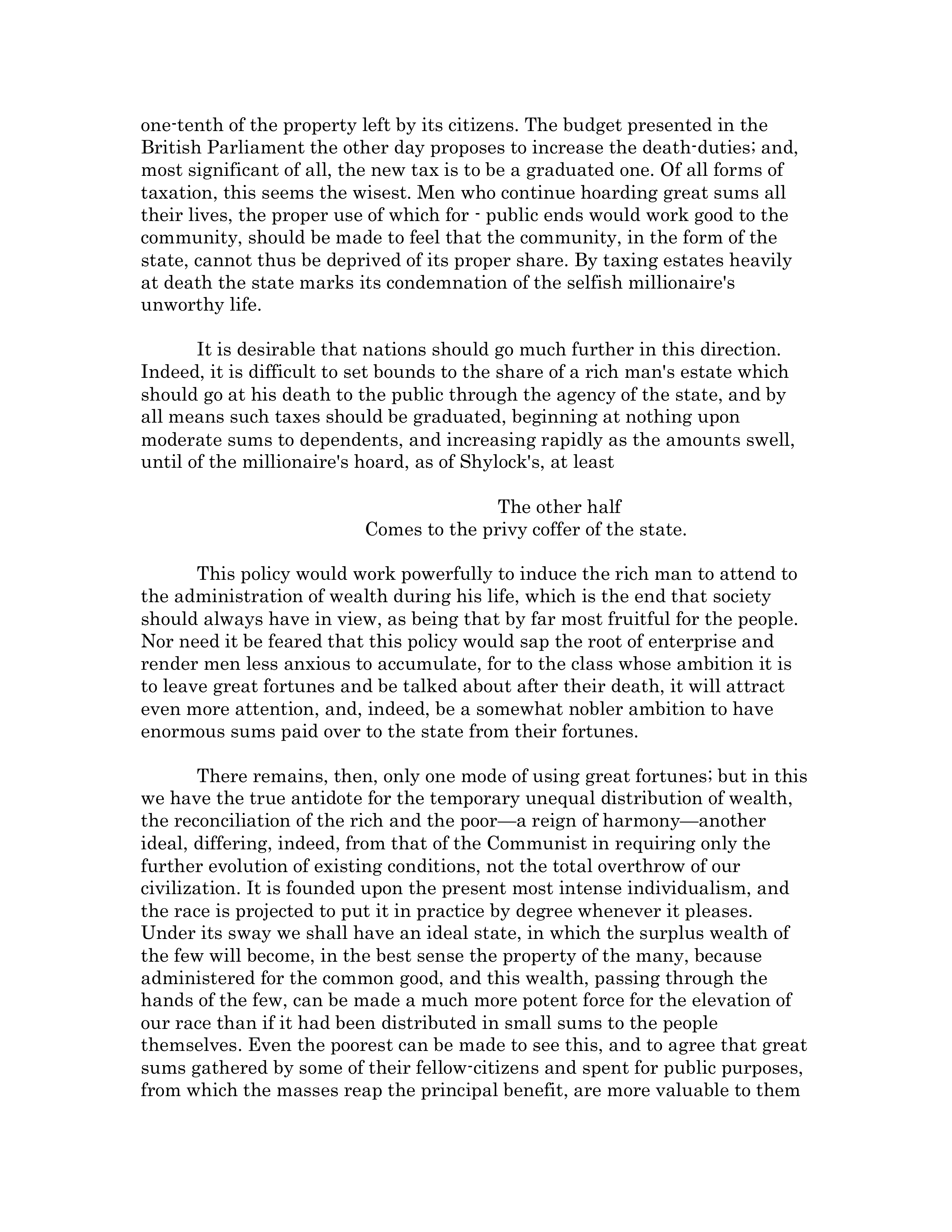 The Gospel of Wealth Essay — page 6