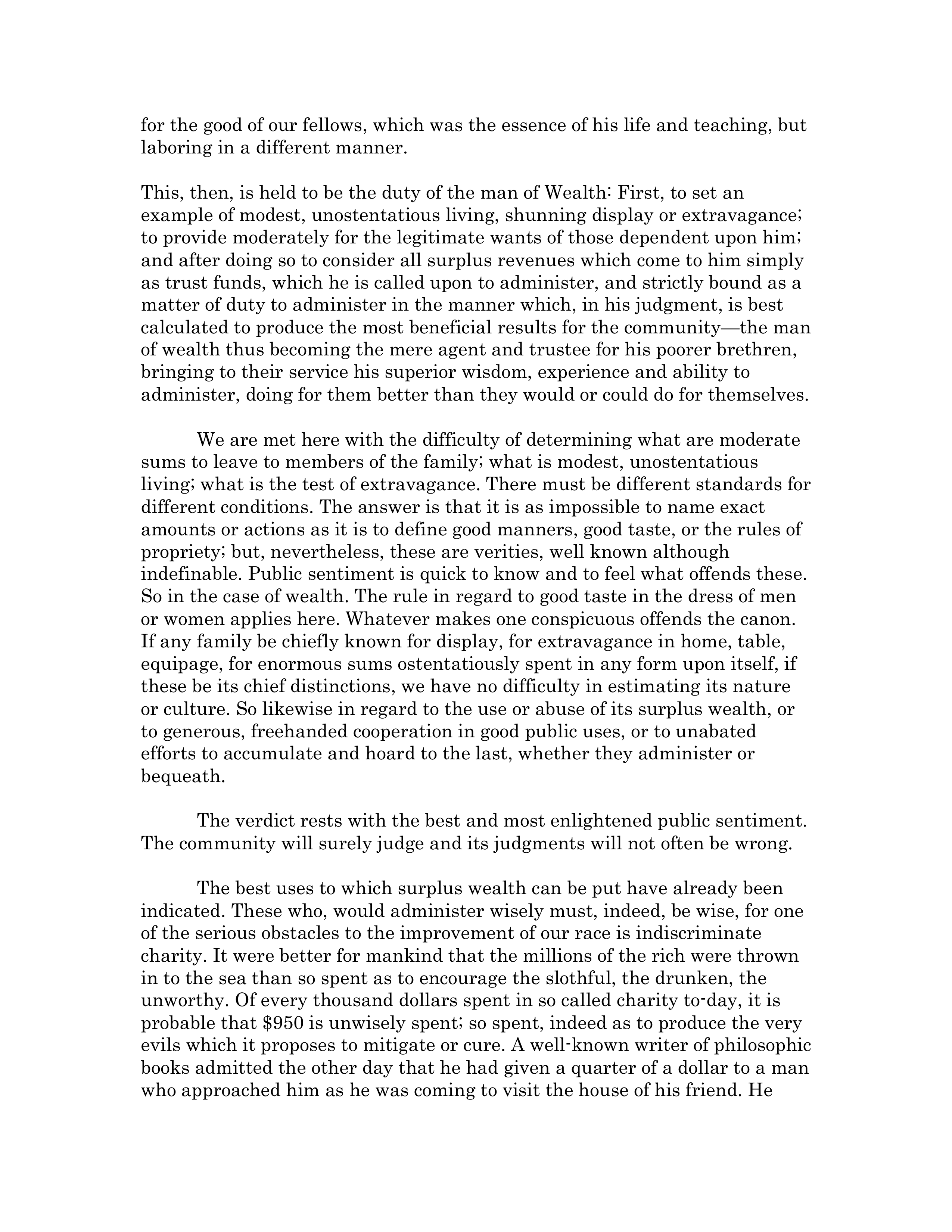 The Gospel of Wealth Essay — page 8