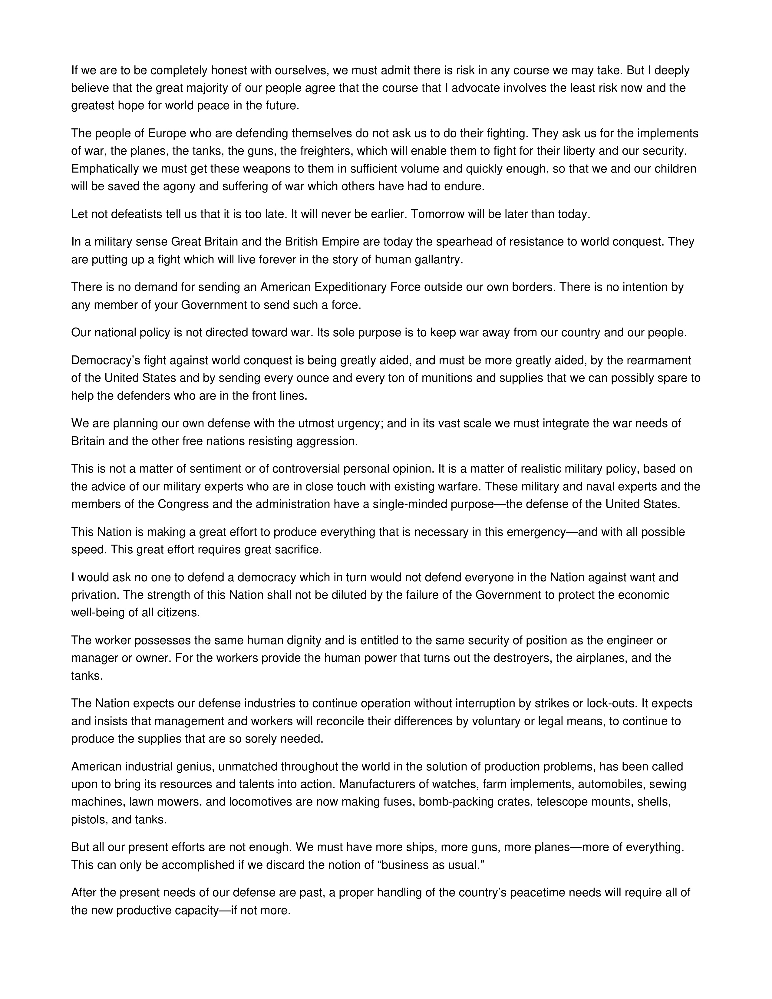 The Great Arsenal of Democracy Persuasive Speech — page 3