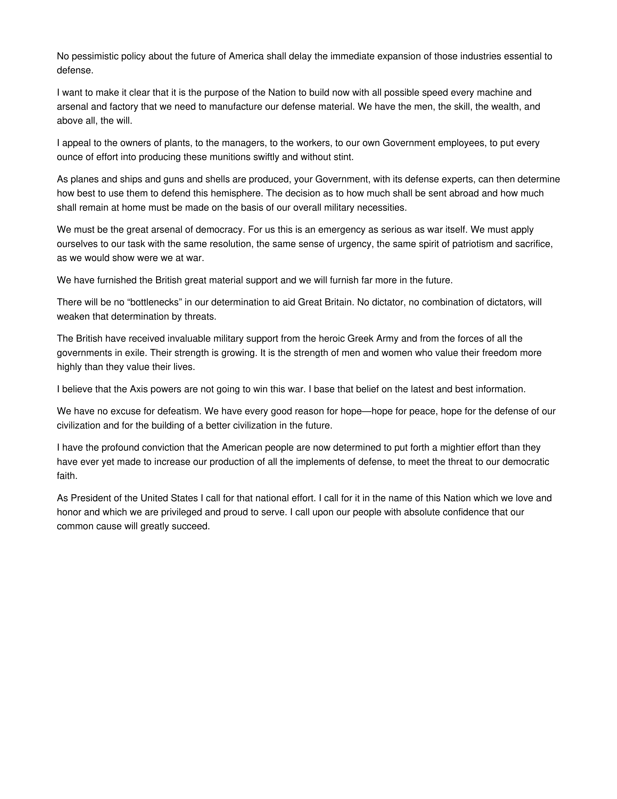 The Great Arsenal of Democracy Persuasive Speech — page 4