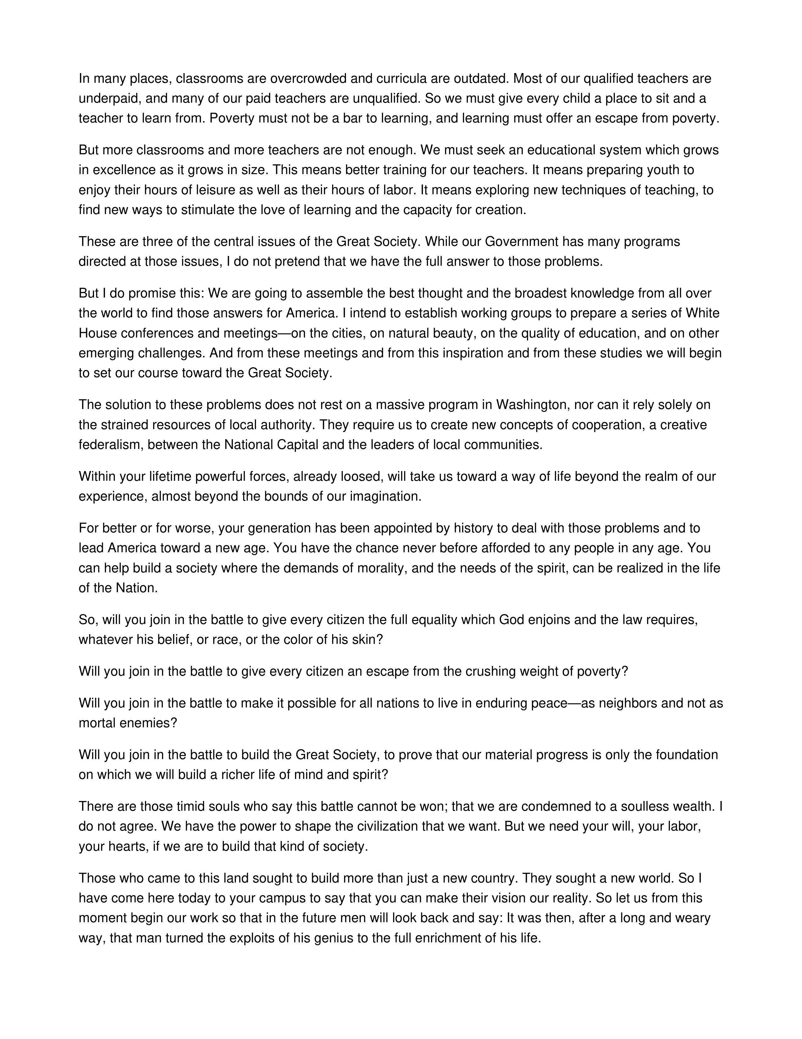 The Great Society Persuasive Speech — page 3