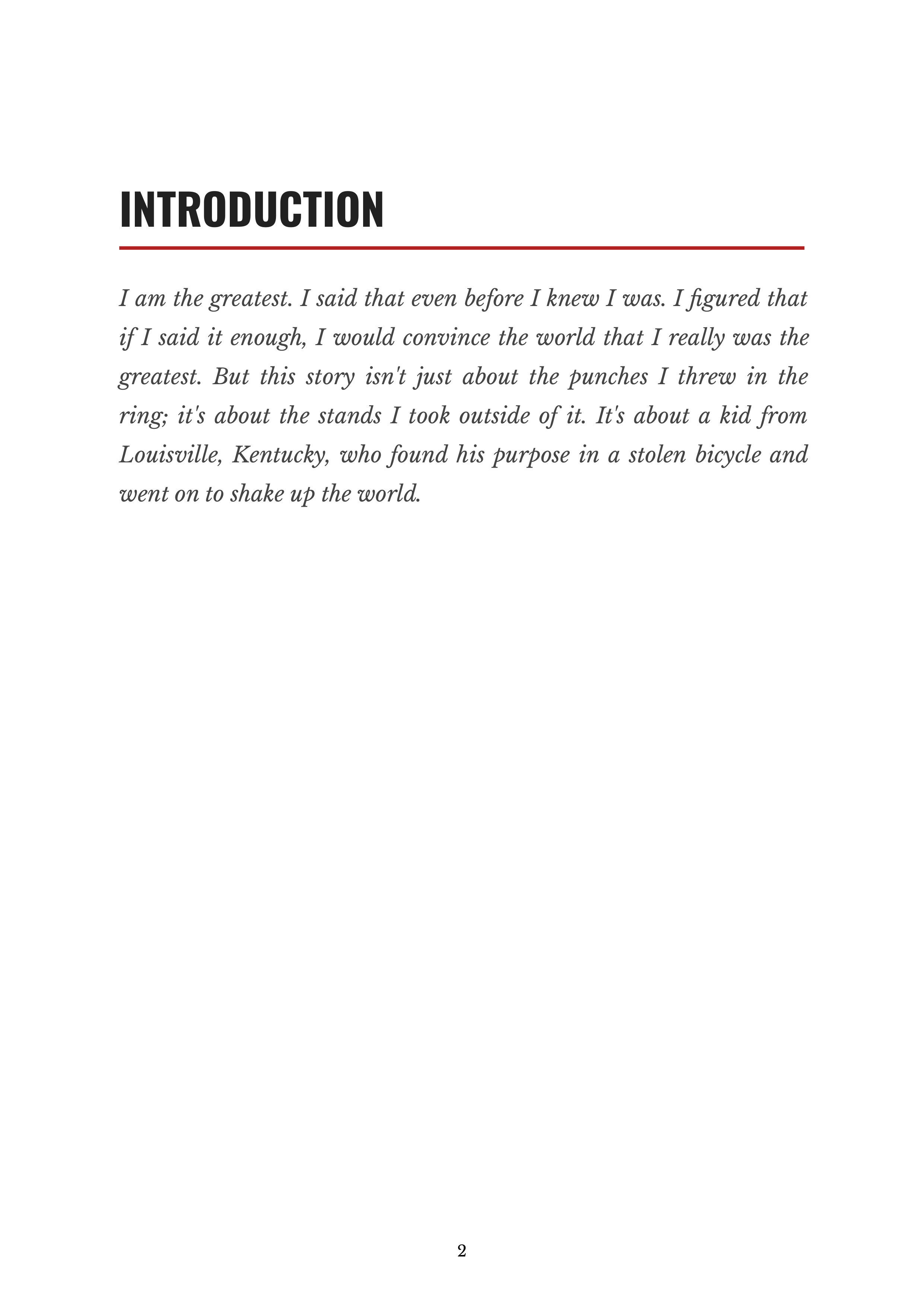 The Greatest My Own Story by Muhammad Ali Boxing Champion Autobiography — page 2