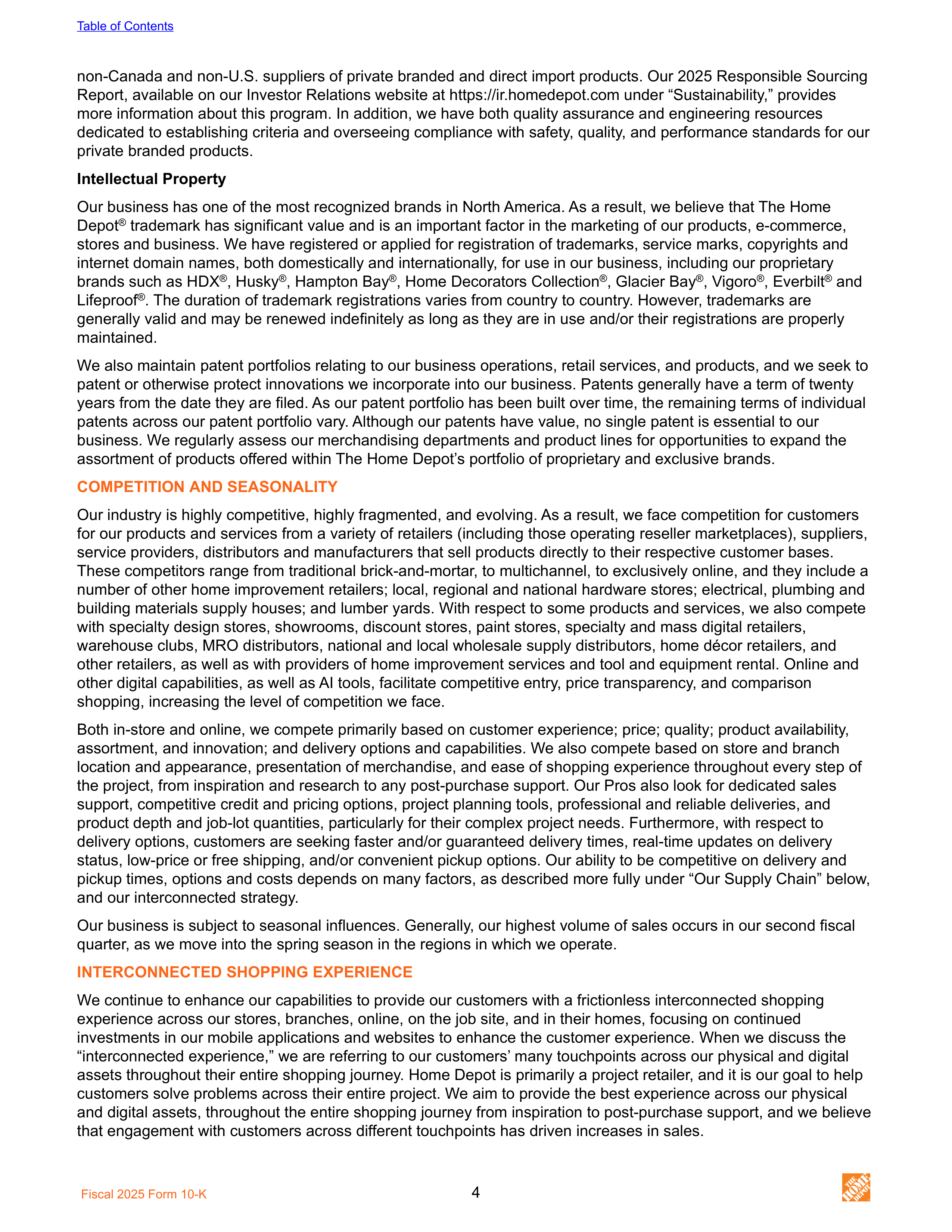The Home Depot Annual Report — page 12