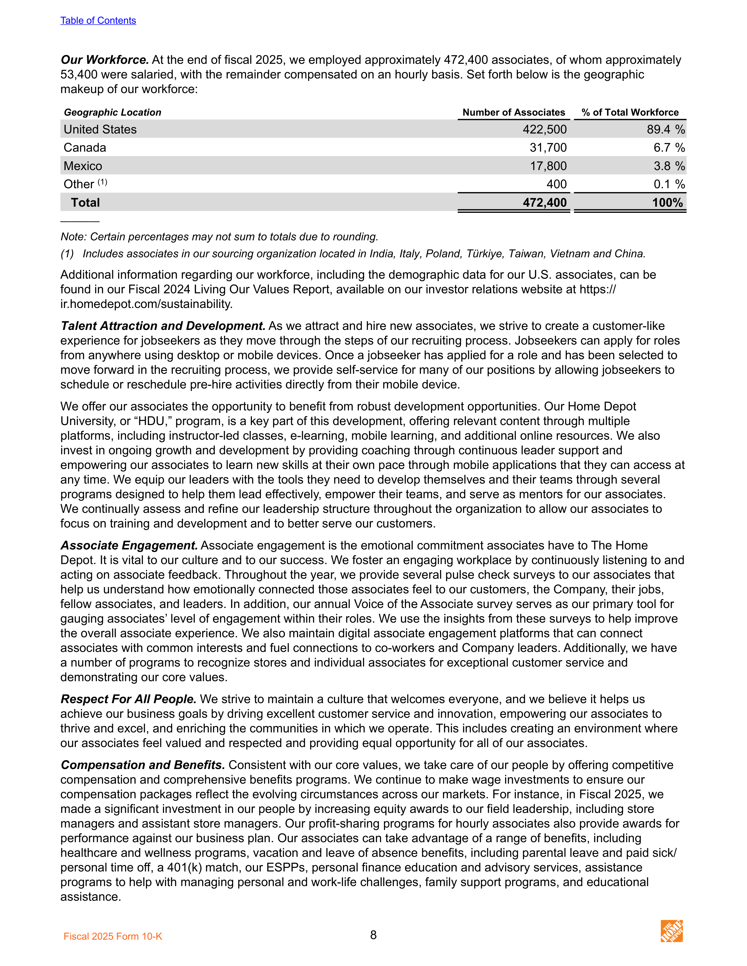 The Home Depot Annual Report — page 16