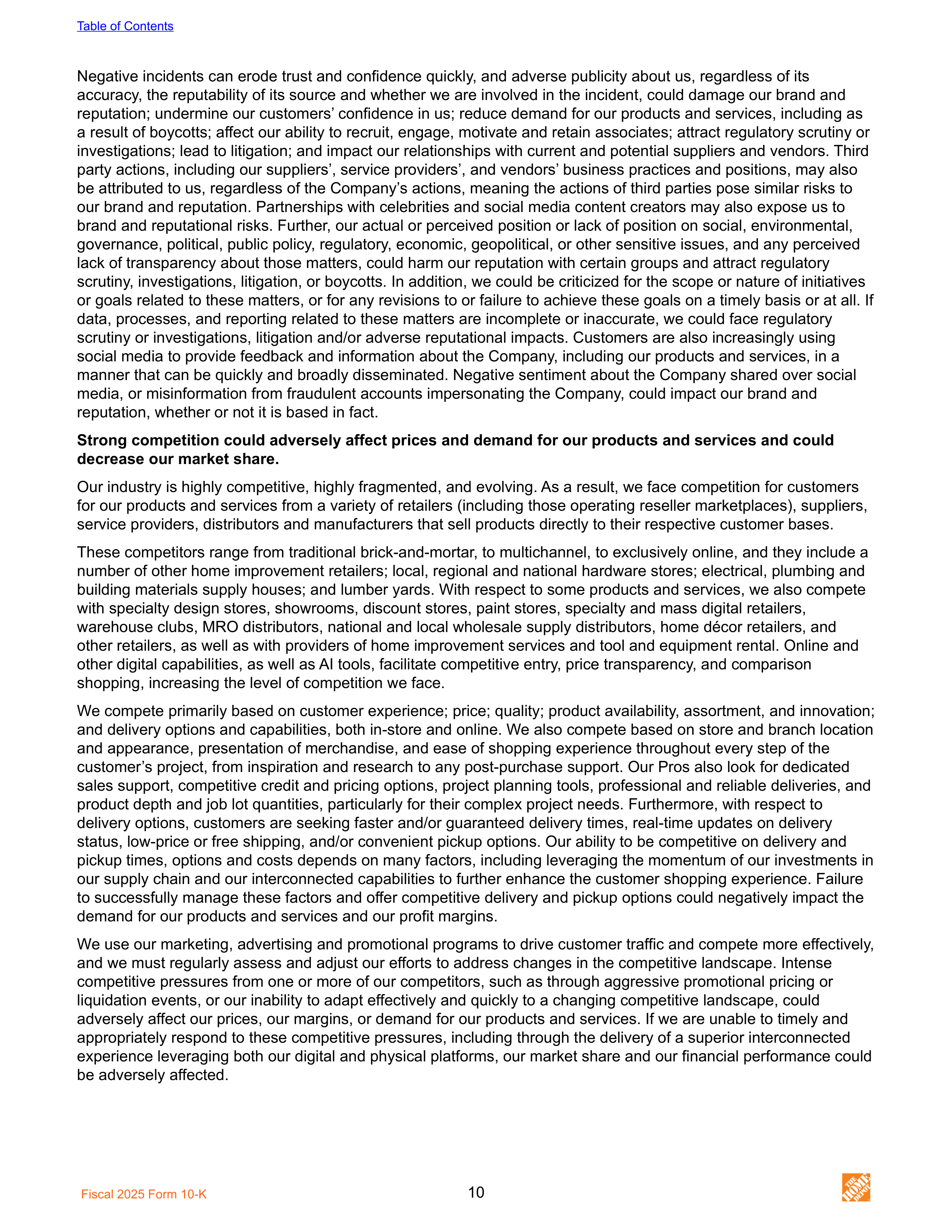 The Home Depot Annual Report — page 18