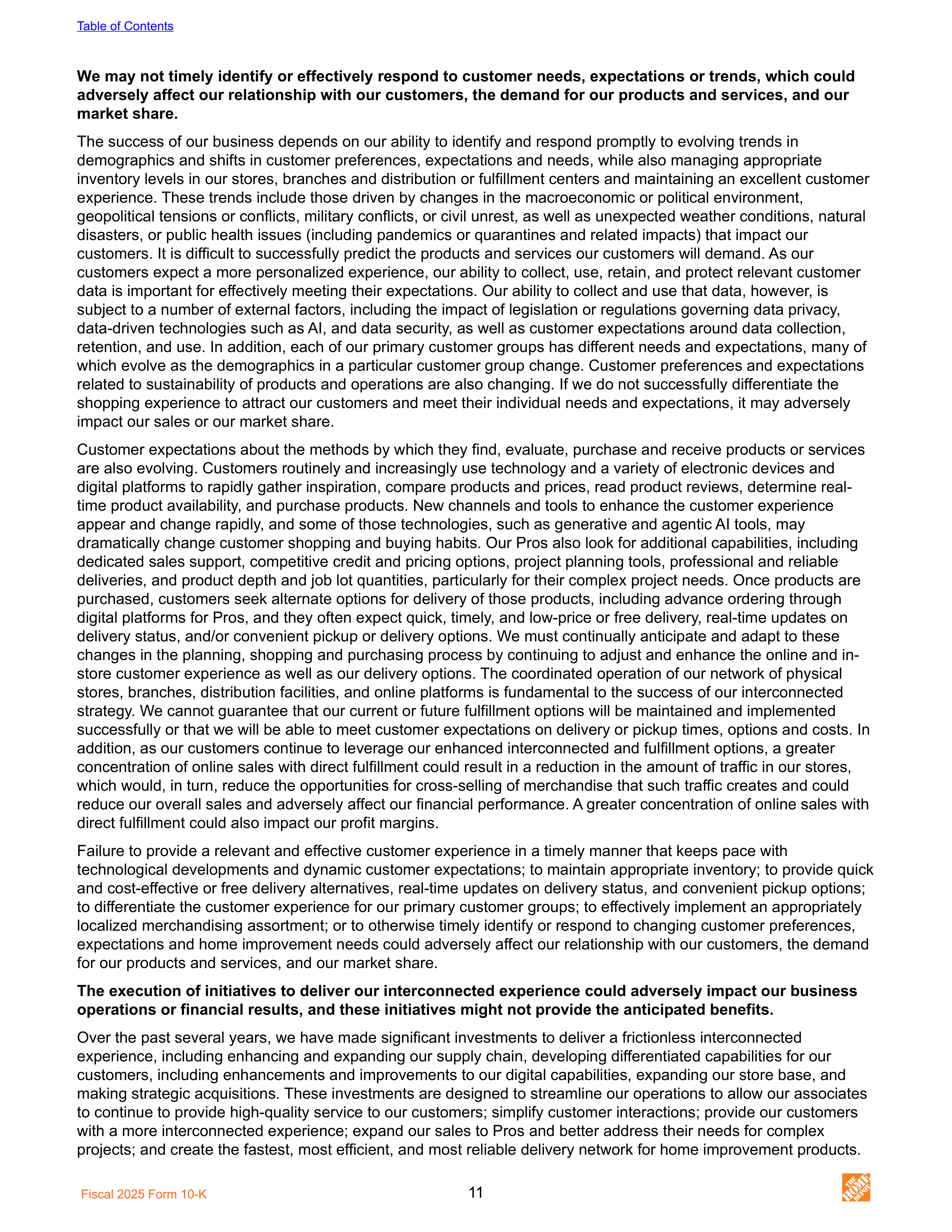 The Home Depot Annual Report — page 19