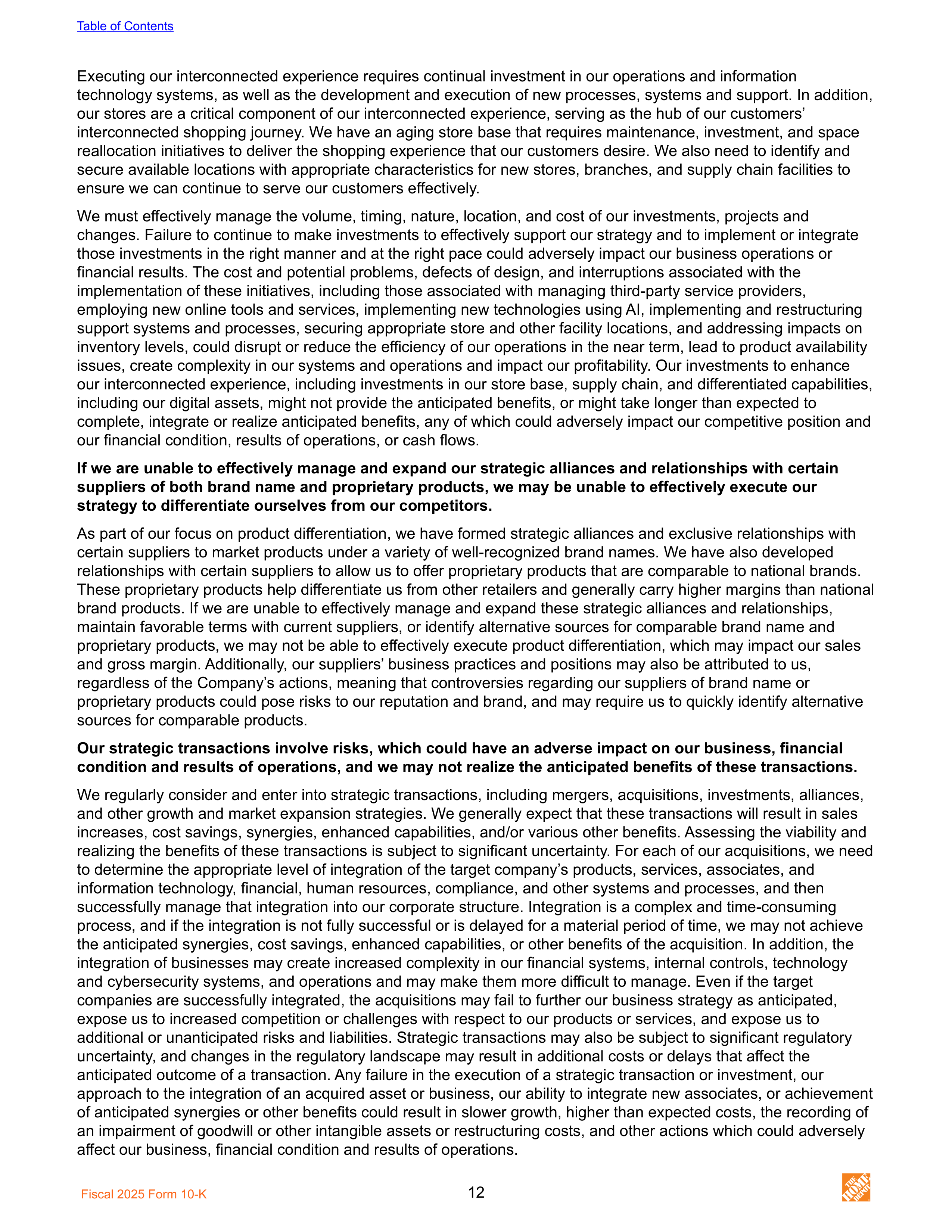 The Home Depot Annual Report — page 20