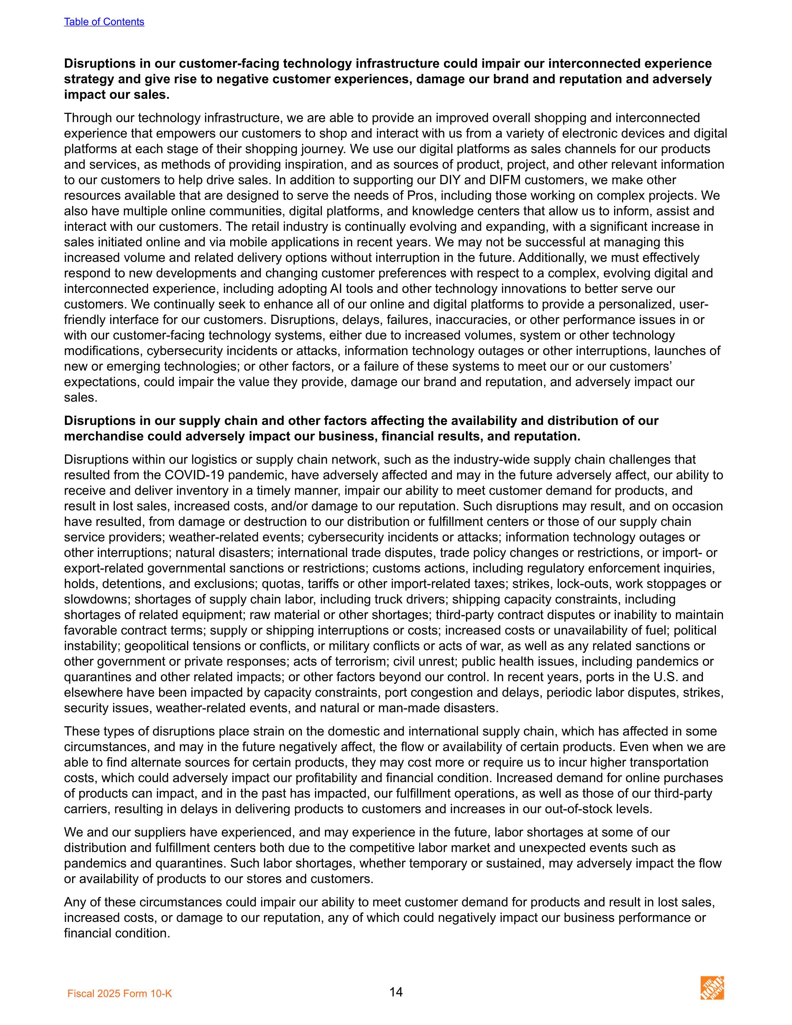 The Home Depot Annual Report — page 22