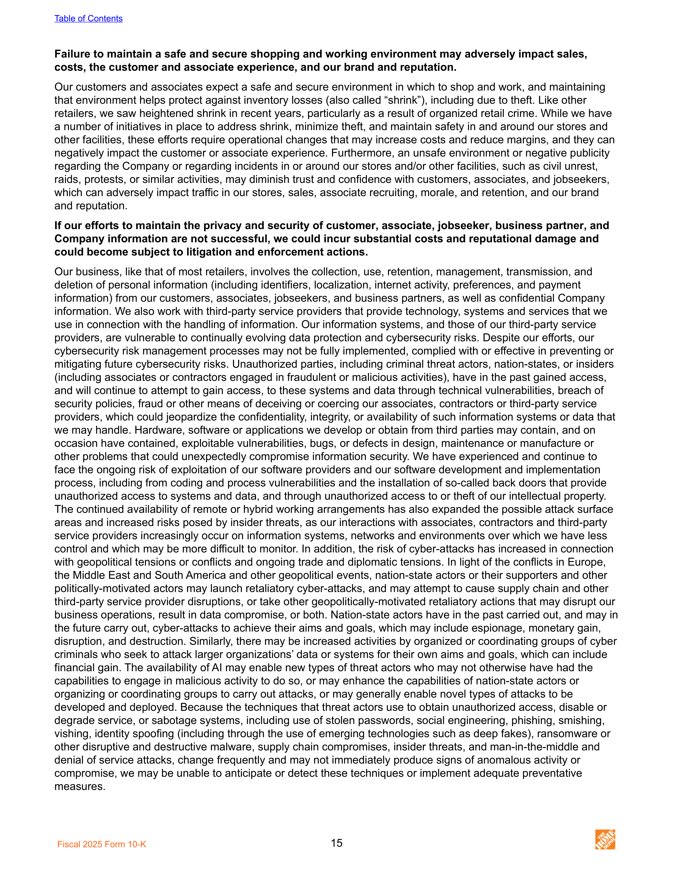 The Home Depot Annual Report — page 23