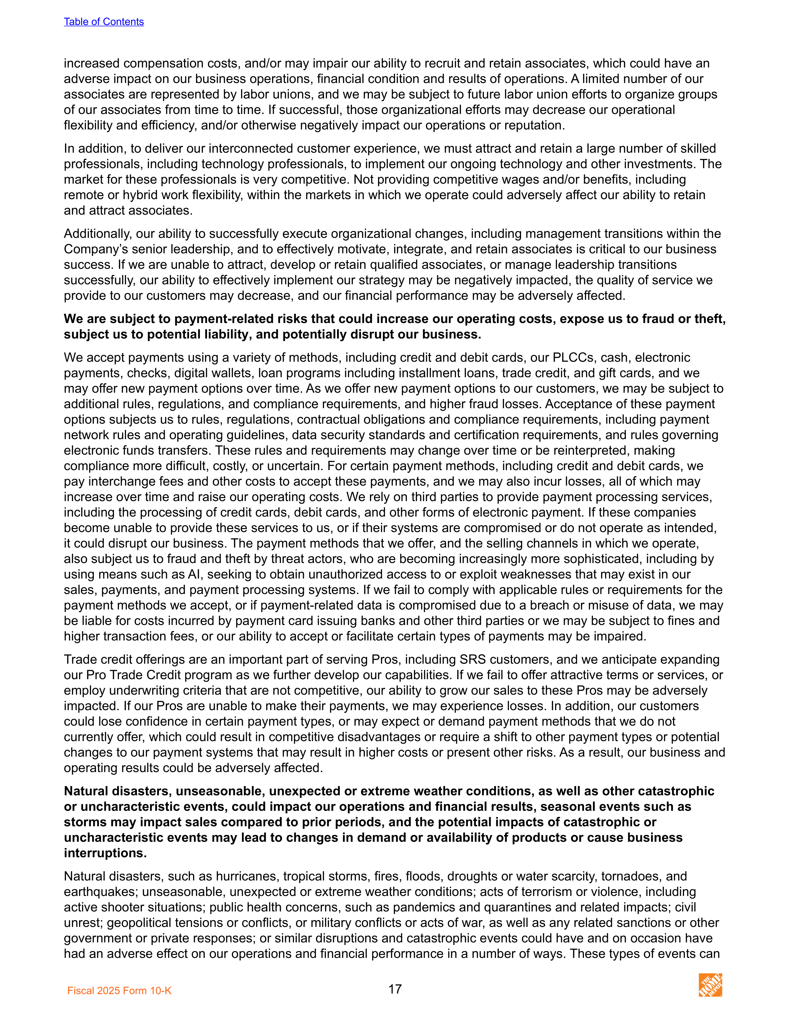 The Home Depot Annual Report — page 25