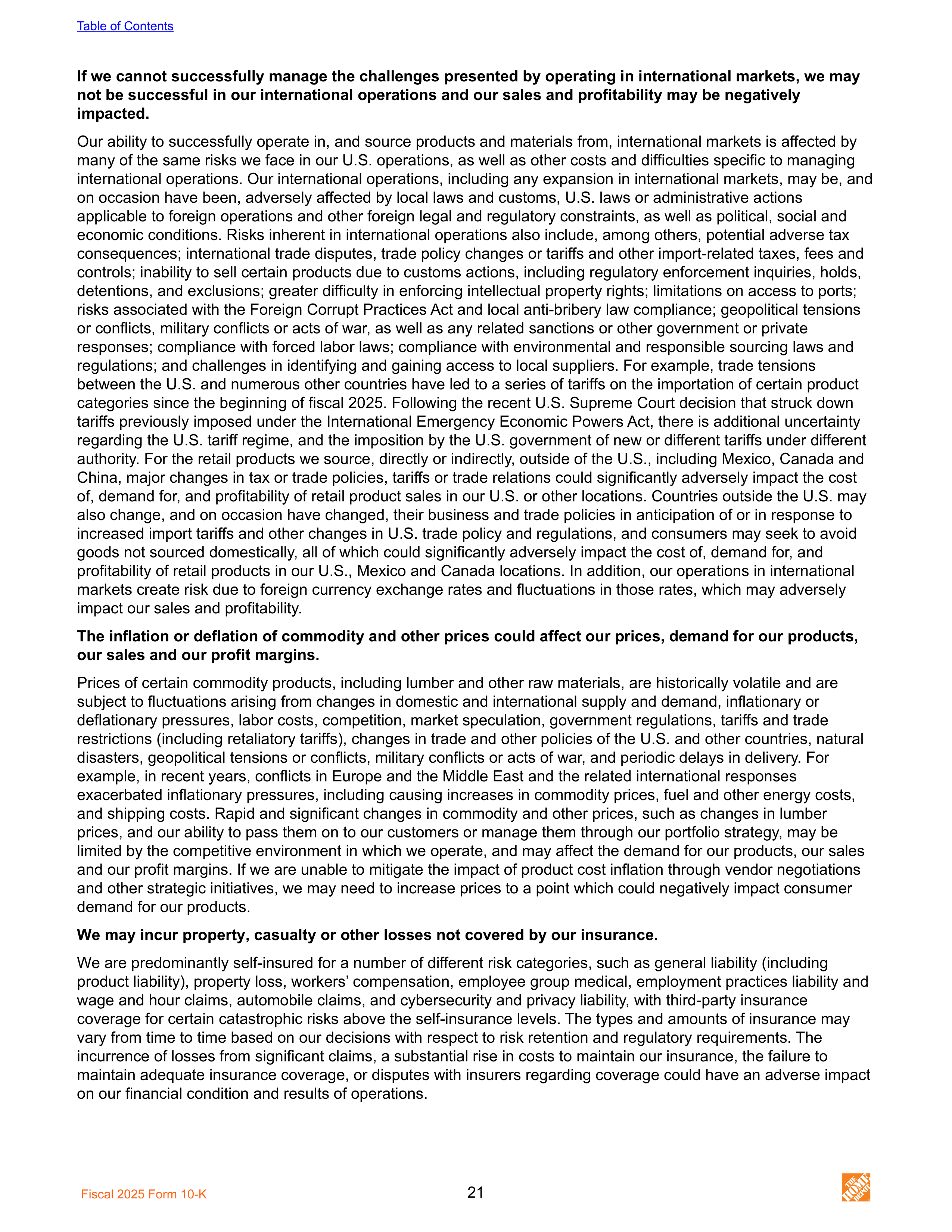 The Home Depot Annual Report — page 29