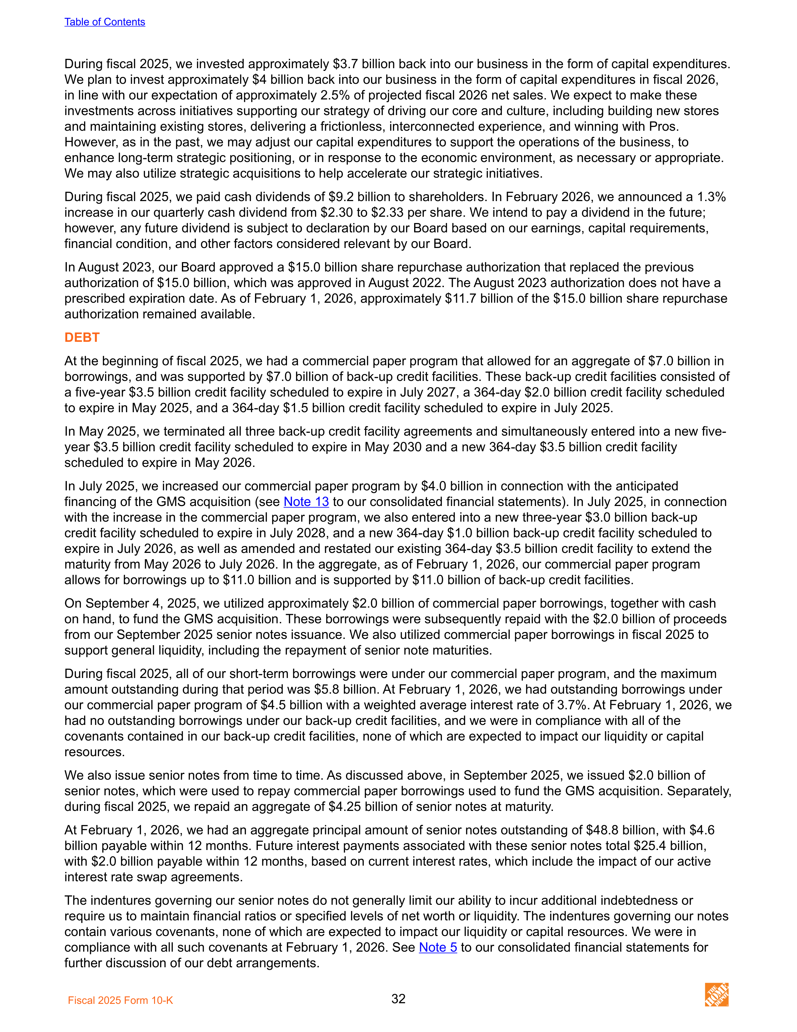 The Home Depot Annual Report — page 40