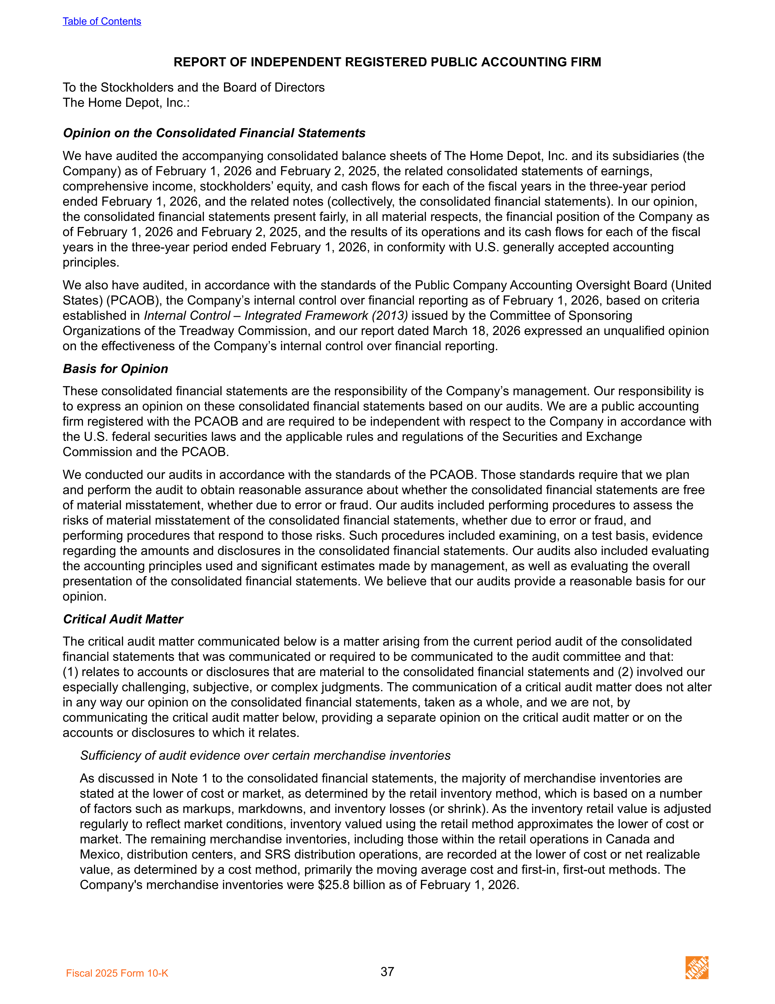 The Home Depot Annual Report — page 45