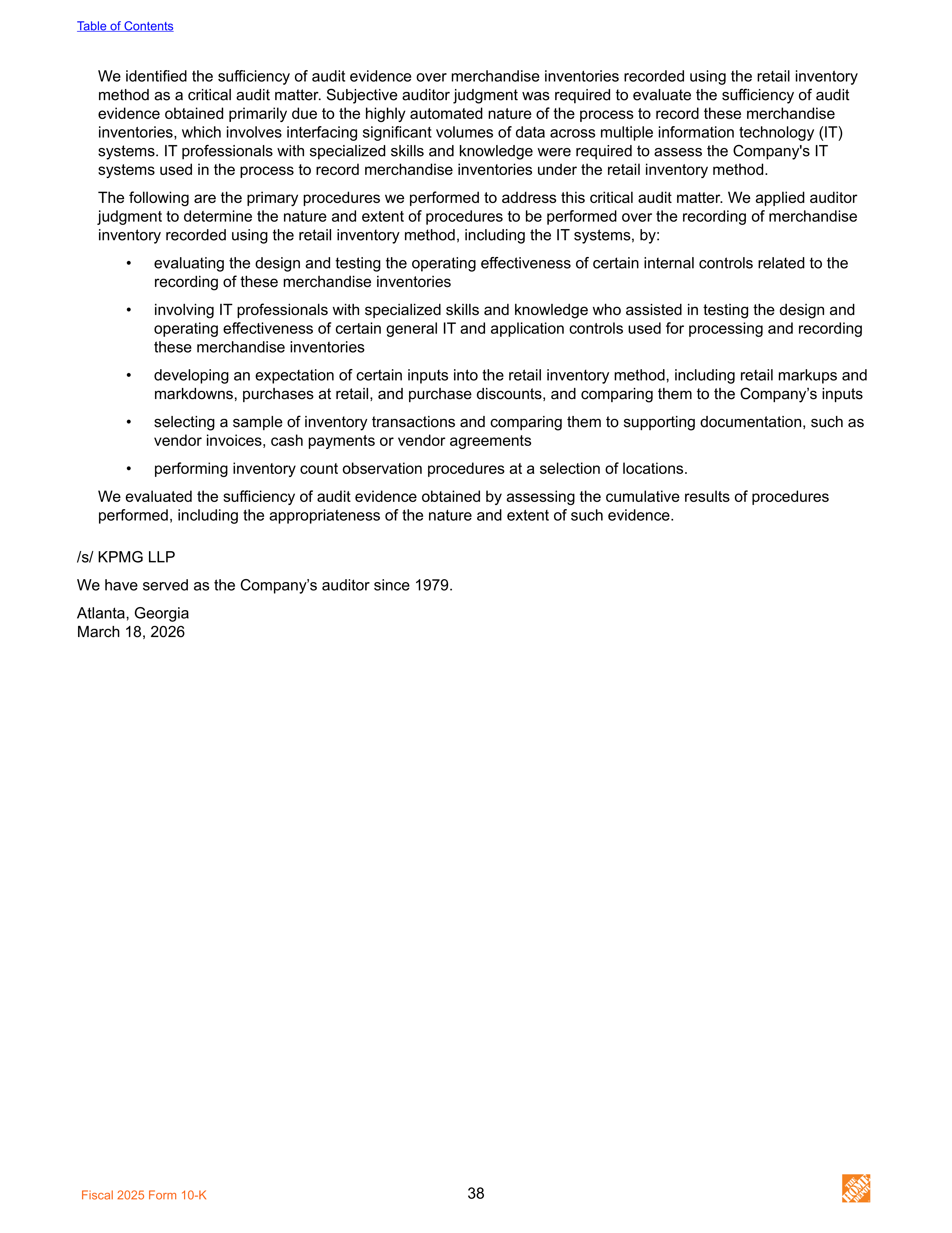 The Home Depot Annual Report — page 46