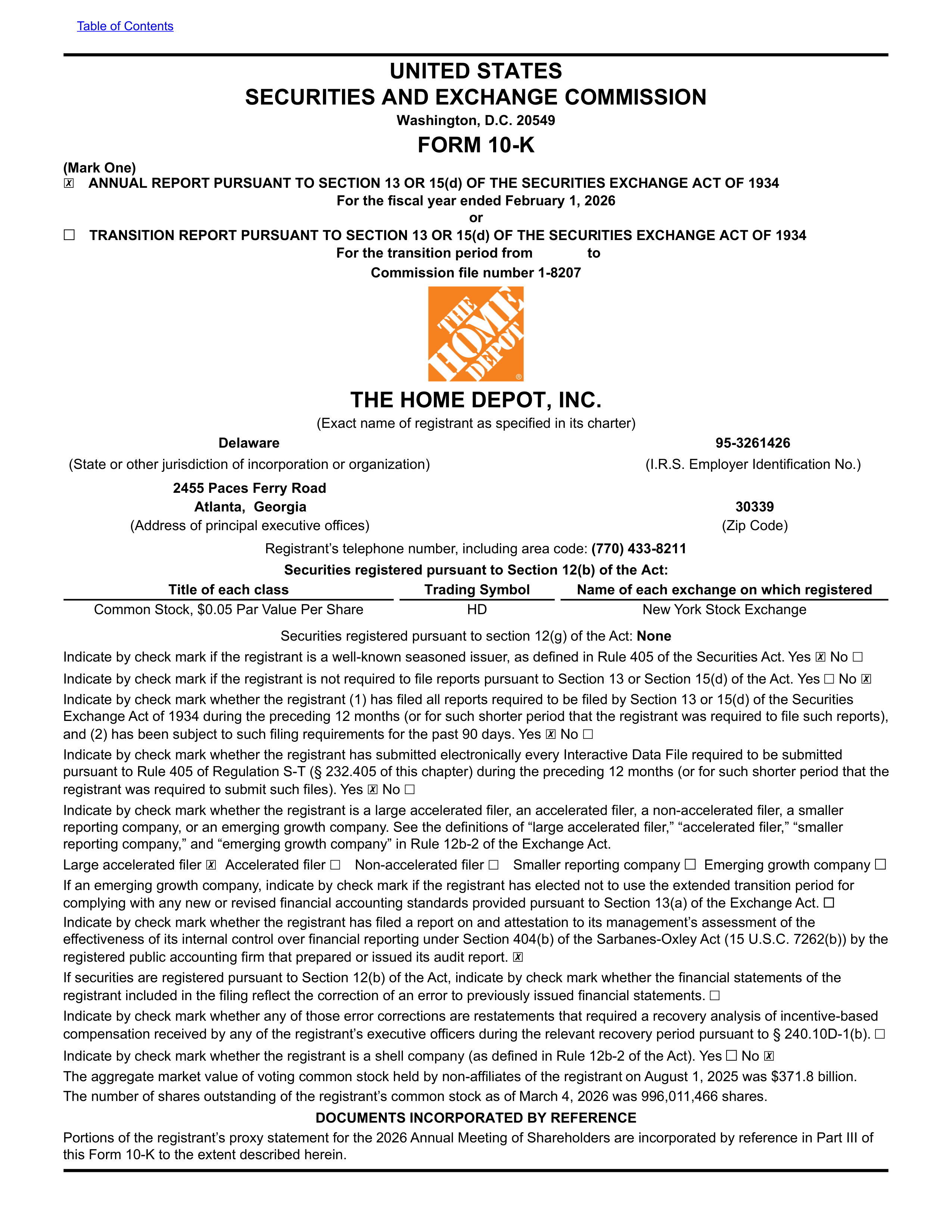 The Home Depot Annual Report — page 5