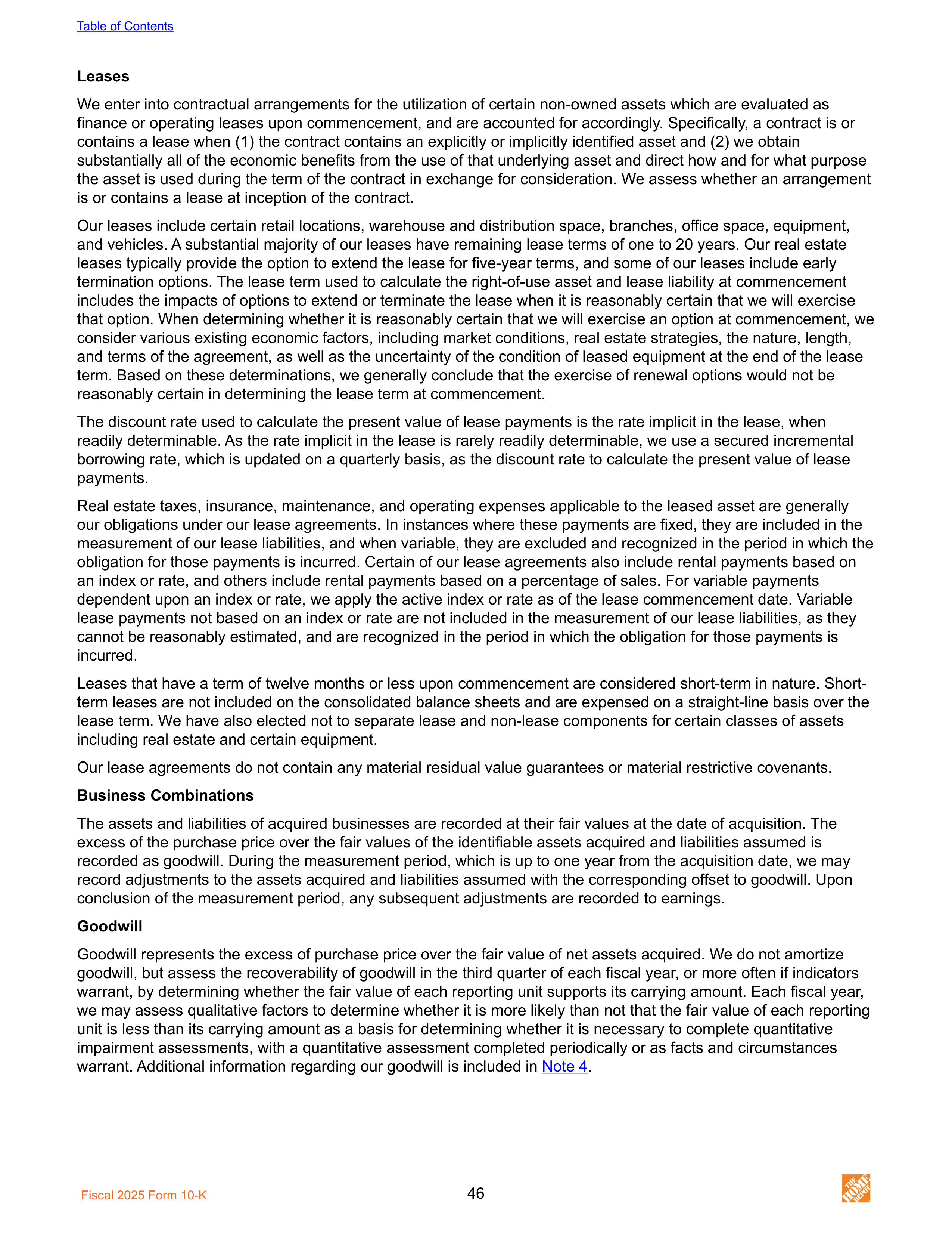 The Home Depot Annual Report — page 54