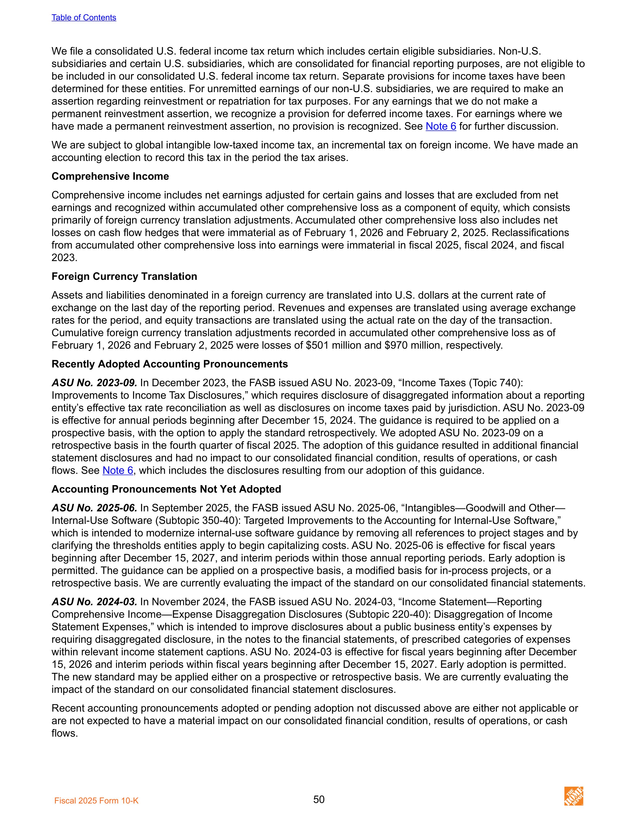 The Home Depot Annual Report — page 58