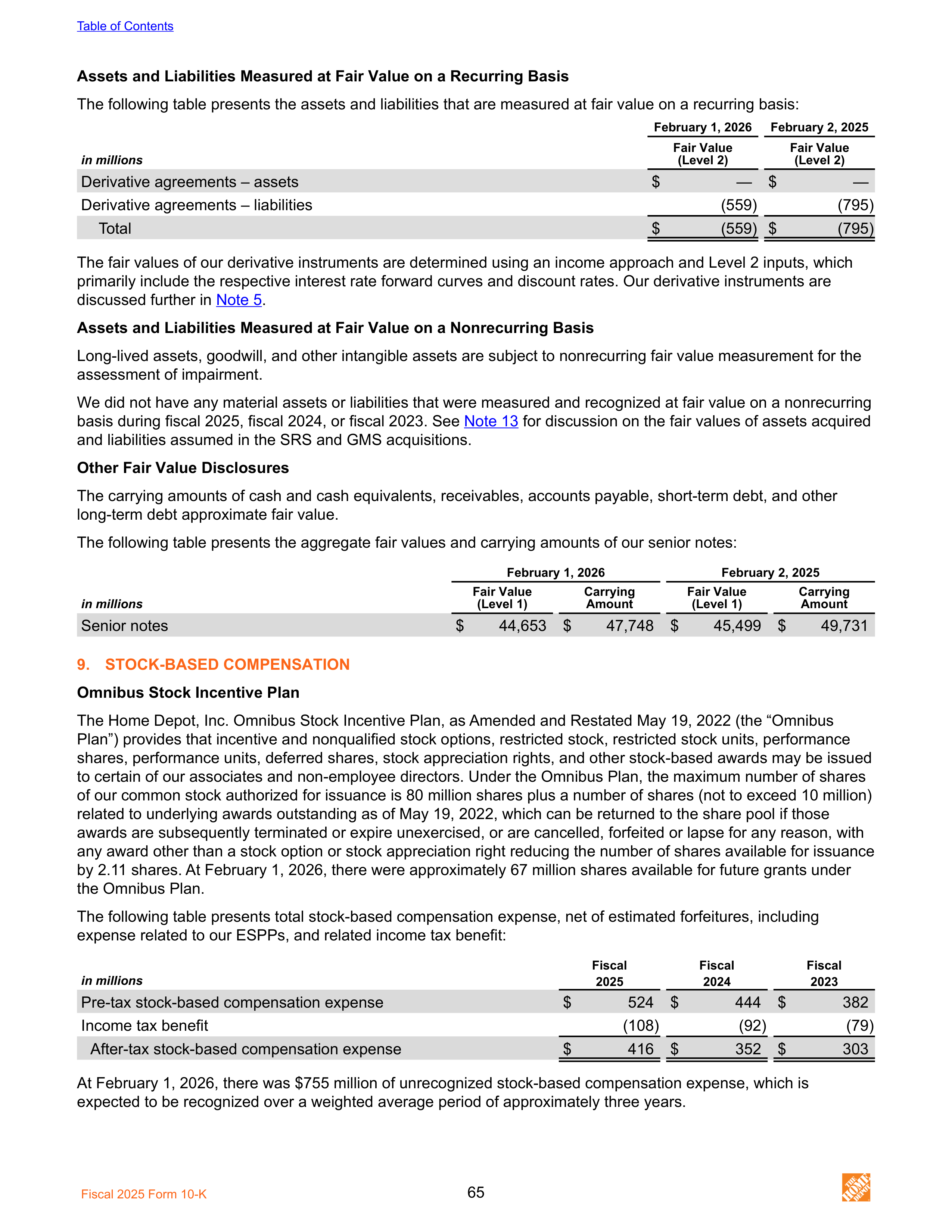 The Home Depot Annual Report — page 73