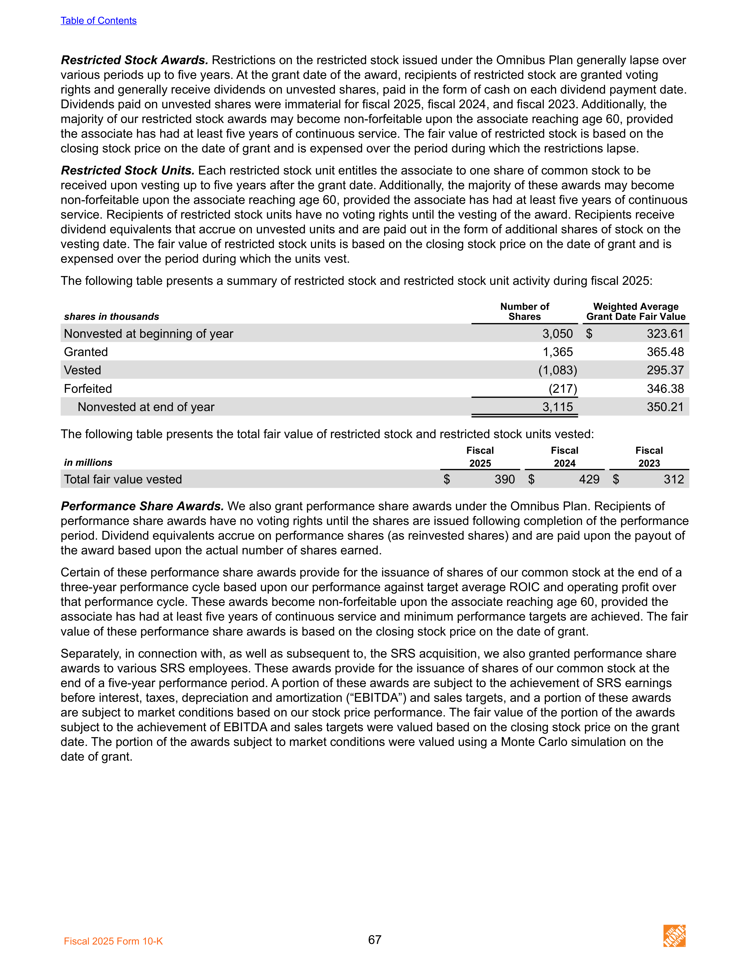 The Home Depot Annual Report — page 75