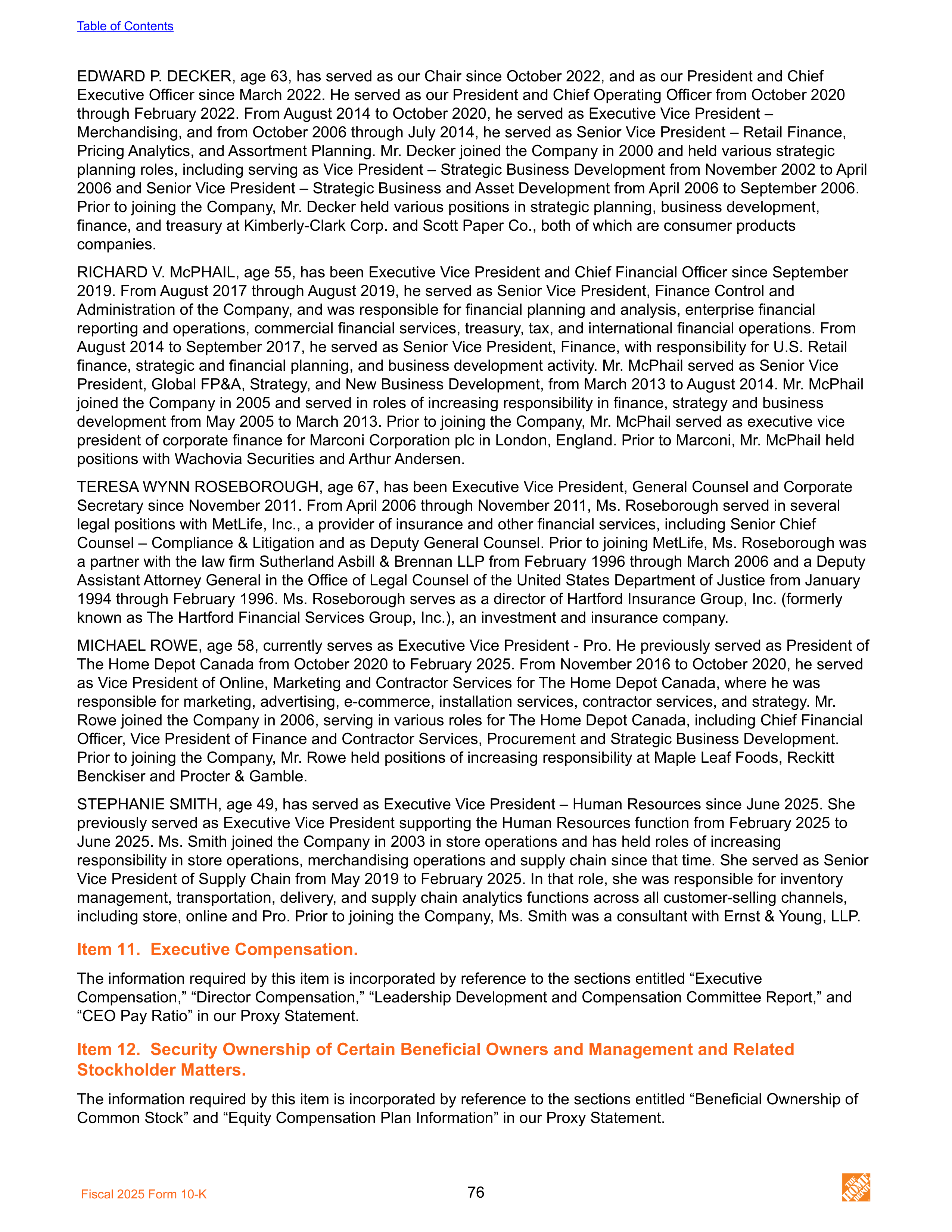 The Home Depot Annual Report — page 84