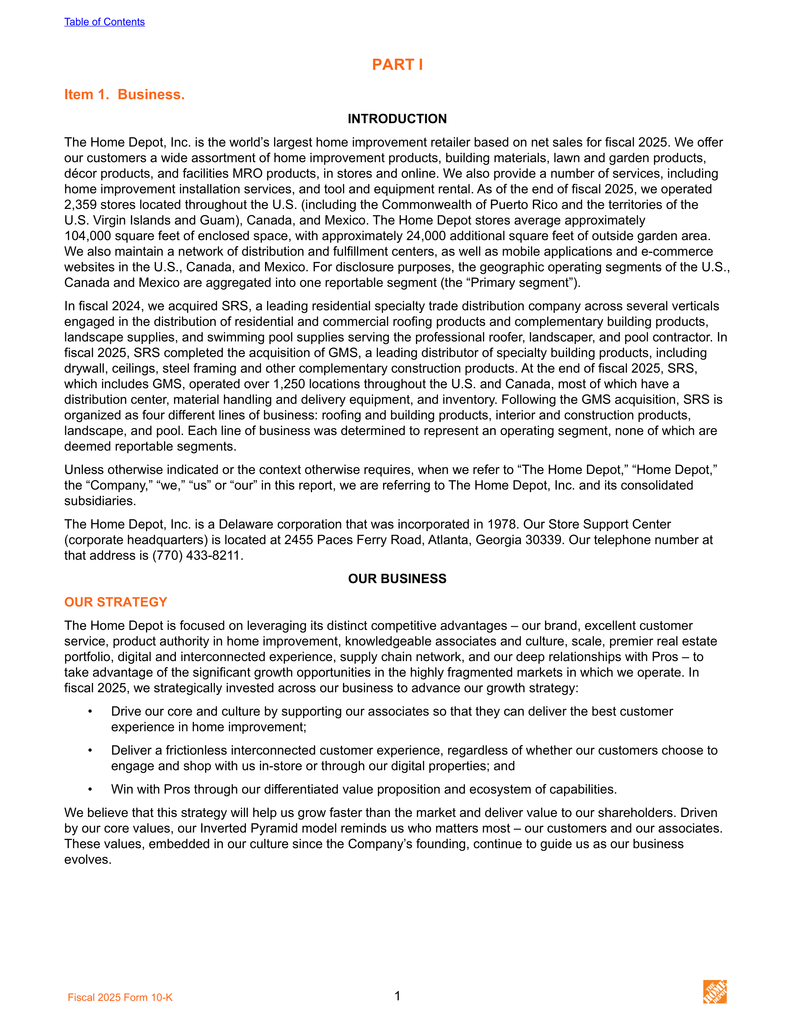 The Home Depot Annual Report — page 9
