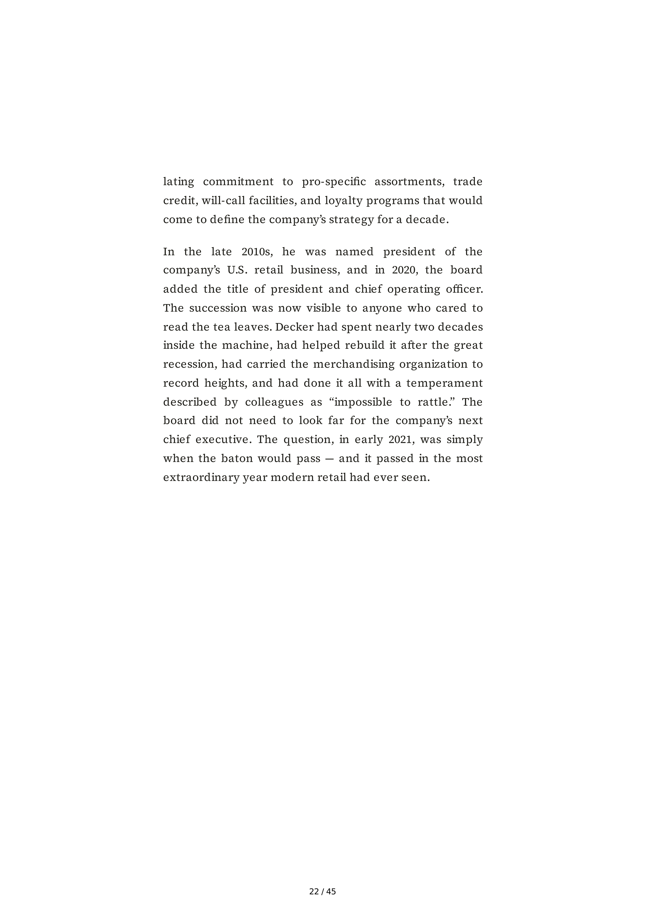 The Home Depot Edward Ted Decker Biography — page 22