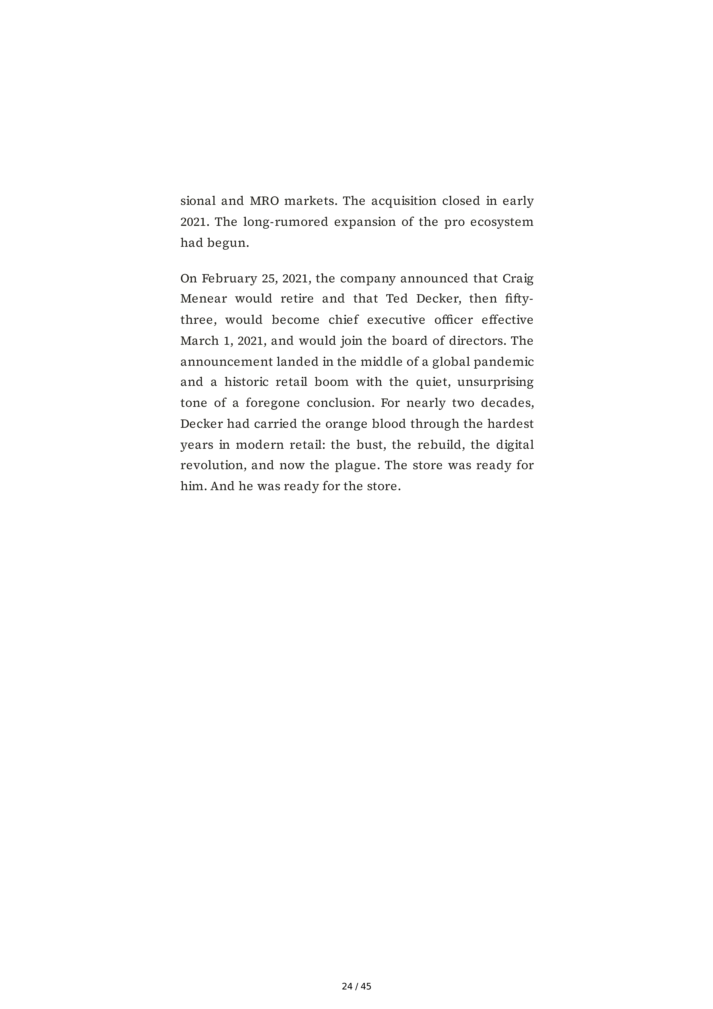 The Home Depot Edward Ted Decker Biography — page 24