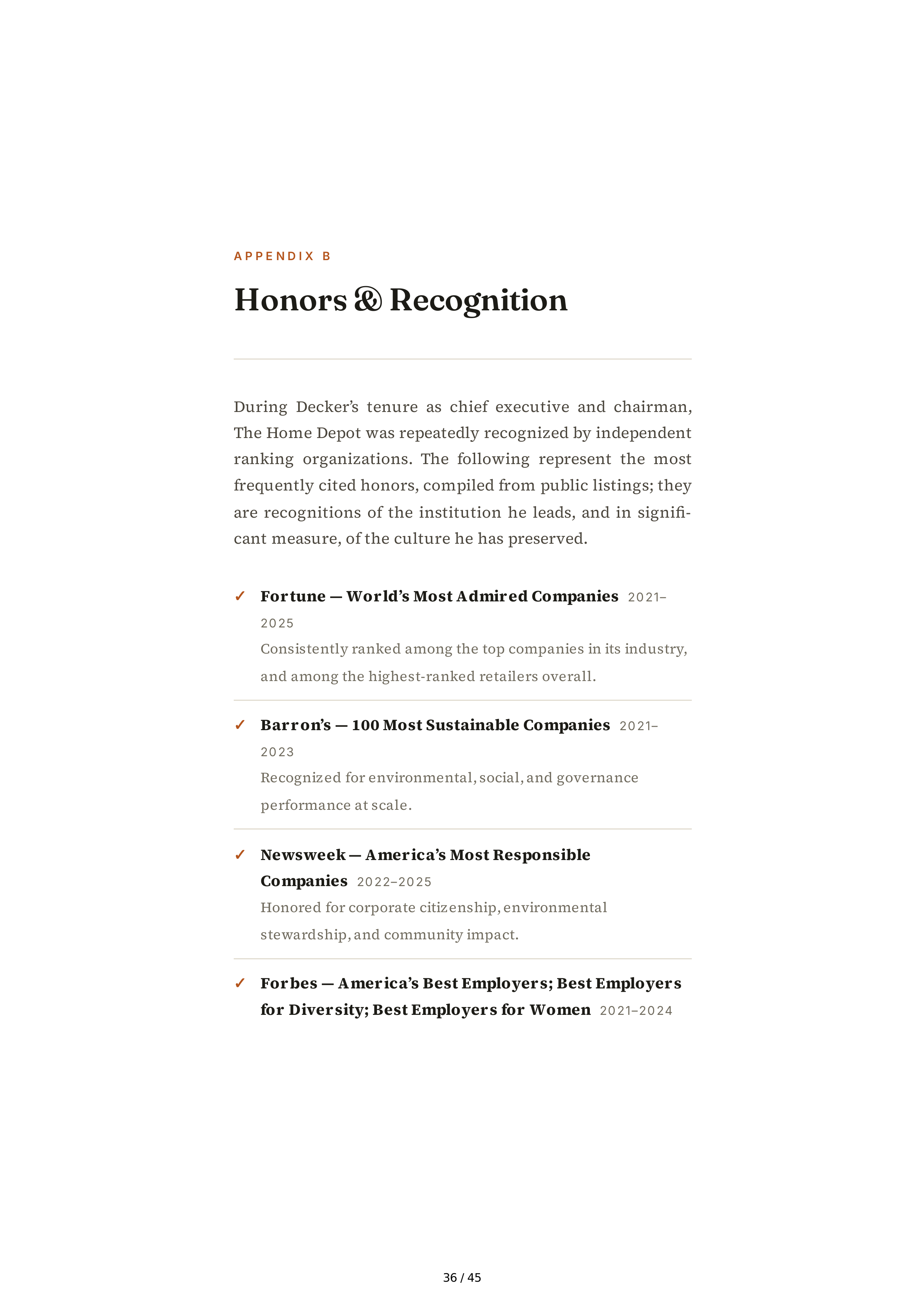The Home Depot Edward Ted Decker Biography — page 36
