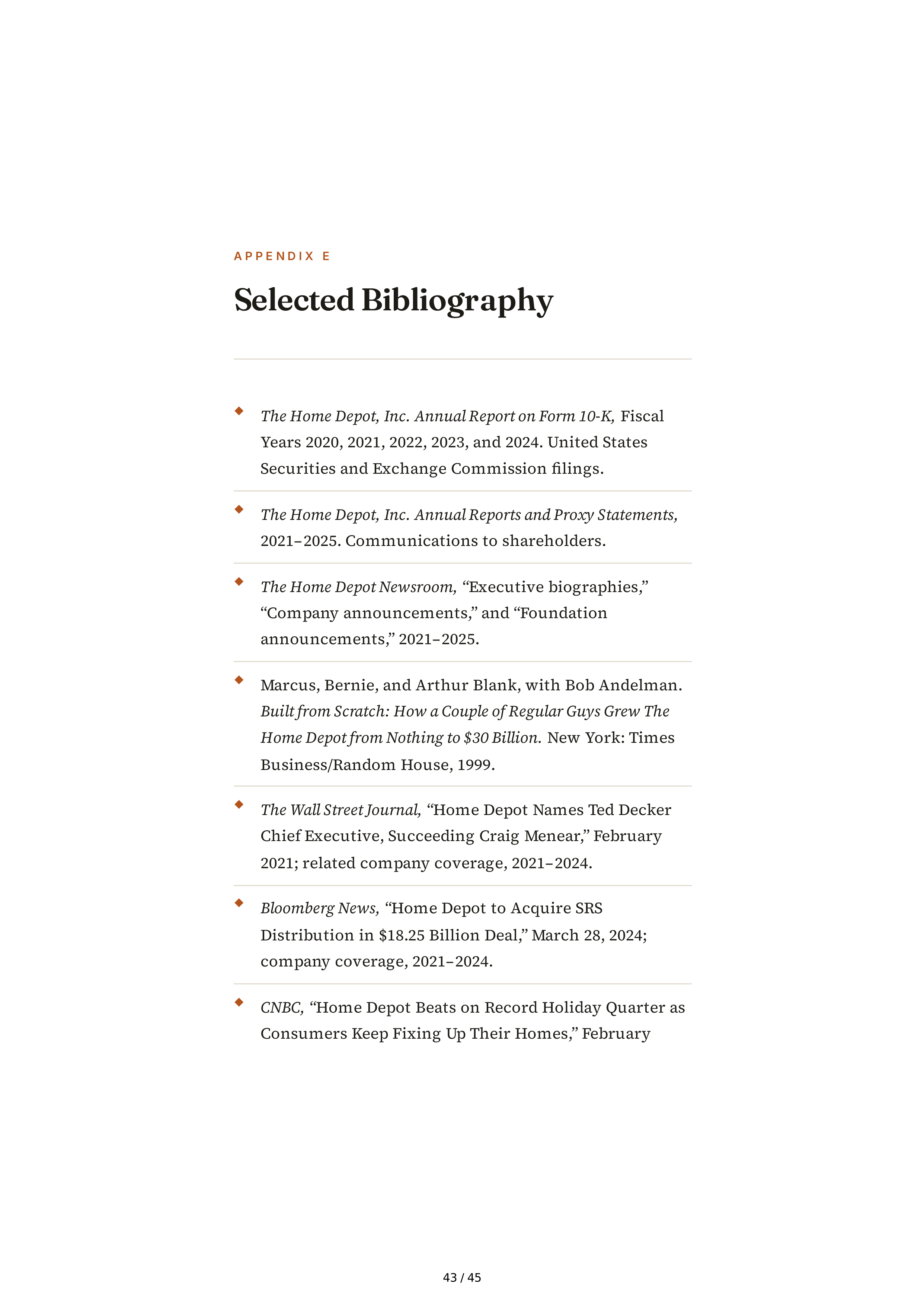 The Home Depot Edward Ted Decker Biography — page 43